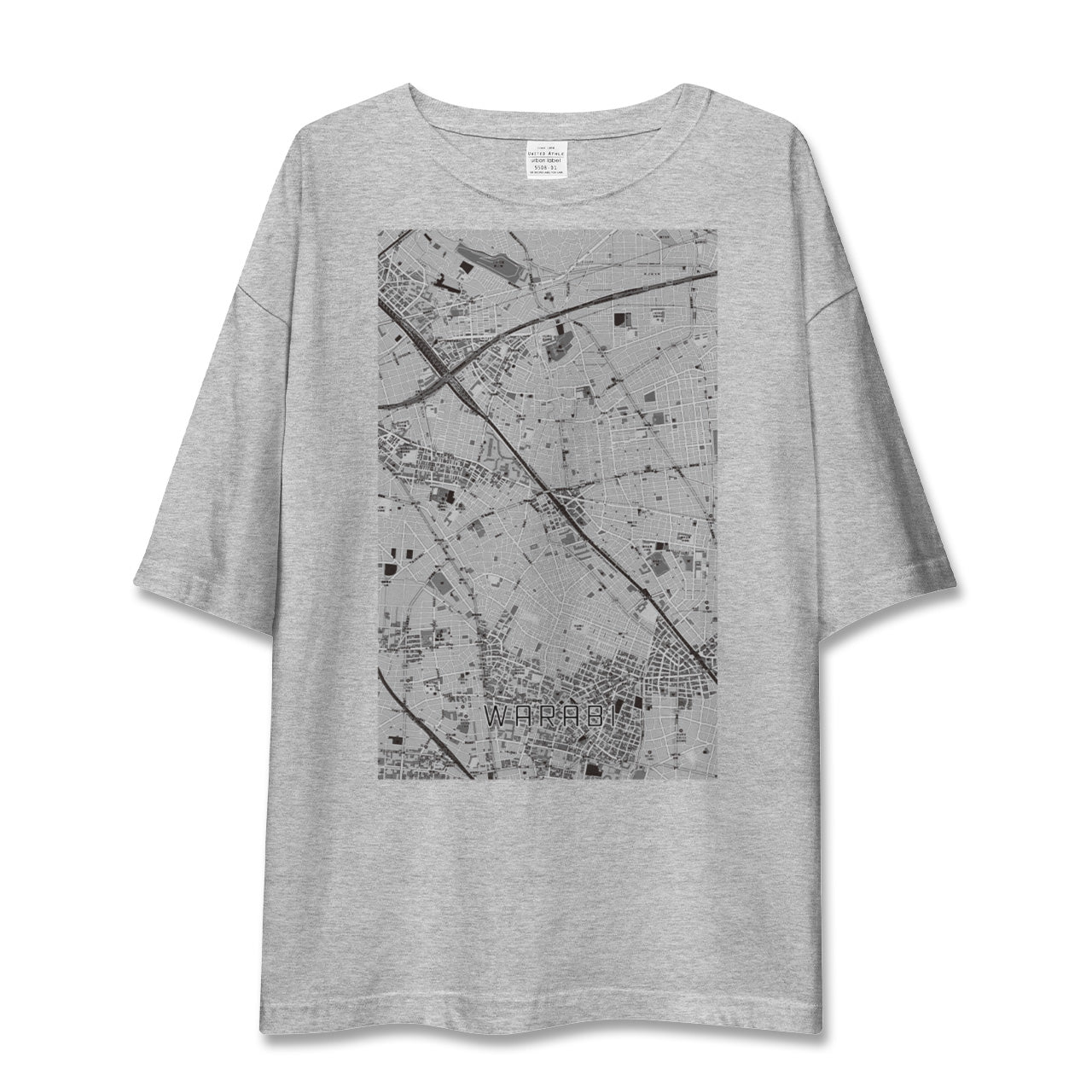 【蕨(埼玉県)】地図柄ビッグシルエットTシャツ