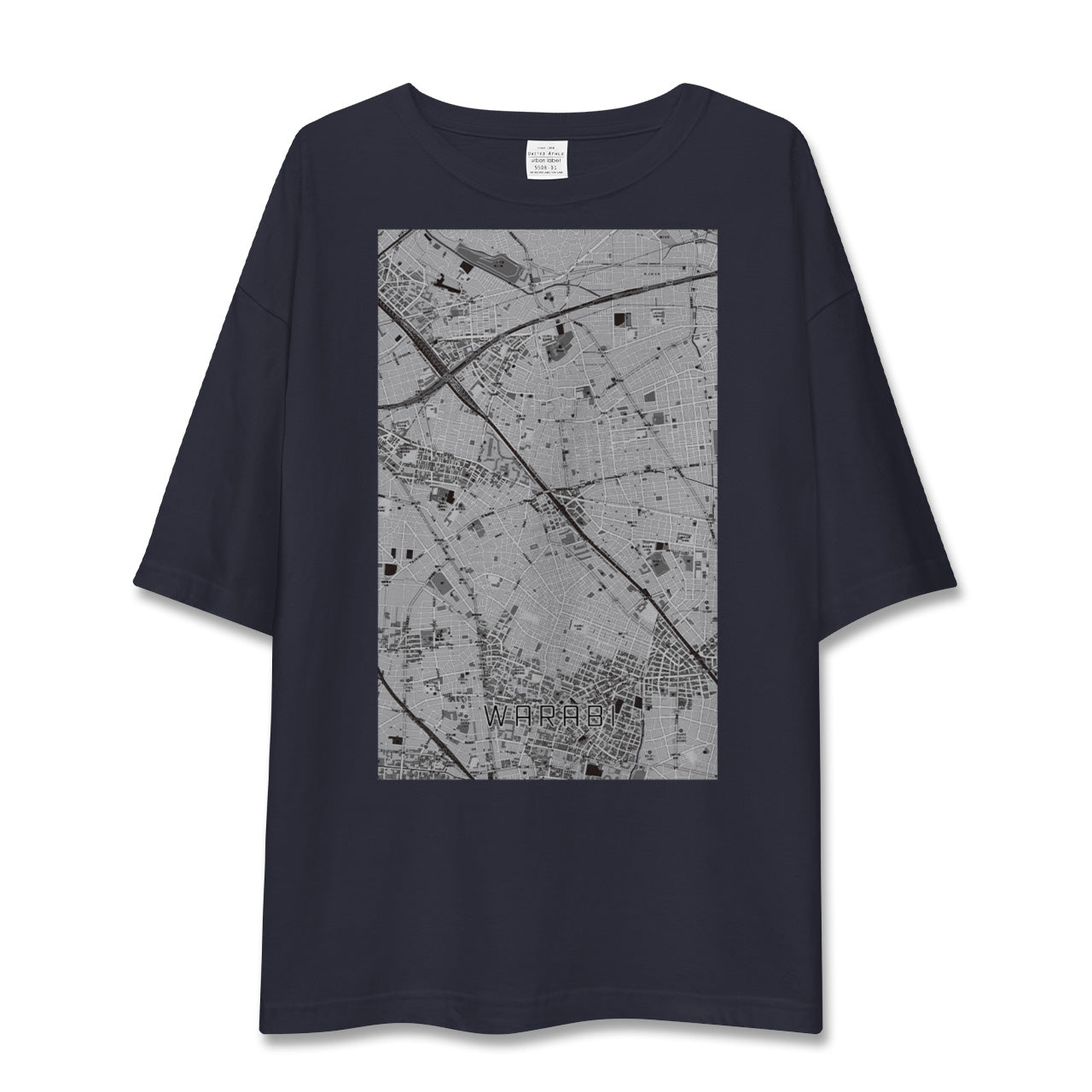 【蕨(埼玉県)】地図柄ビッグシルエットTシャツ