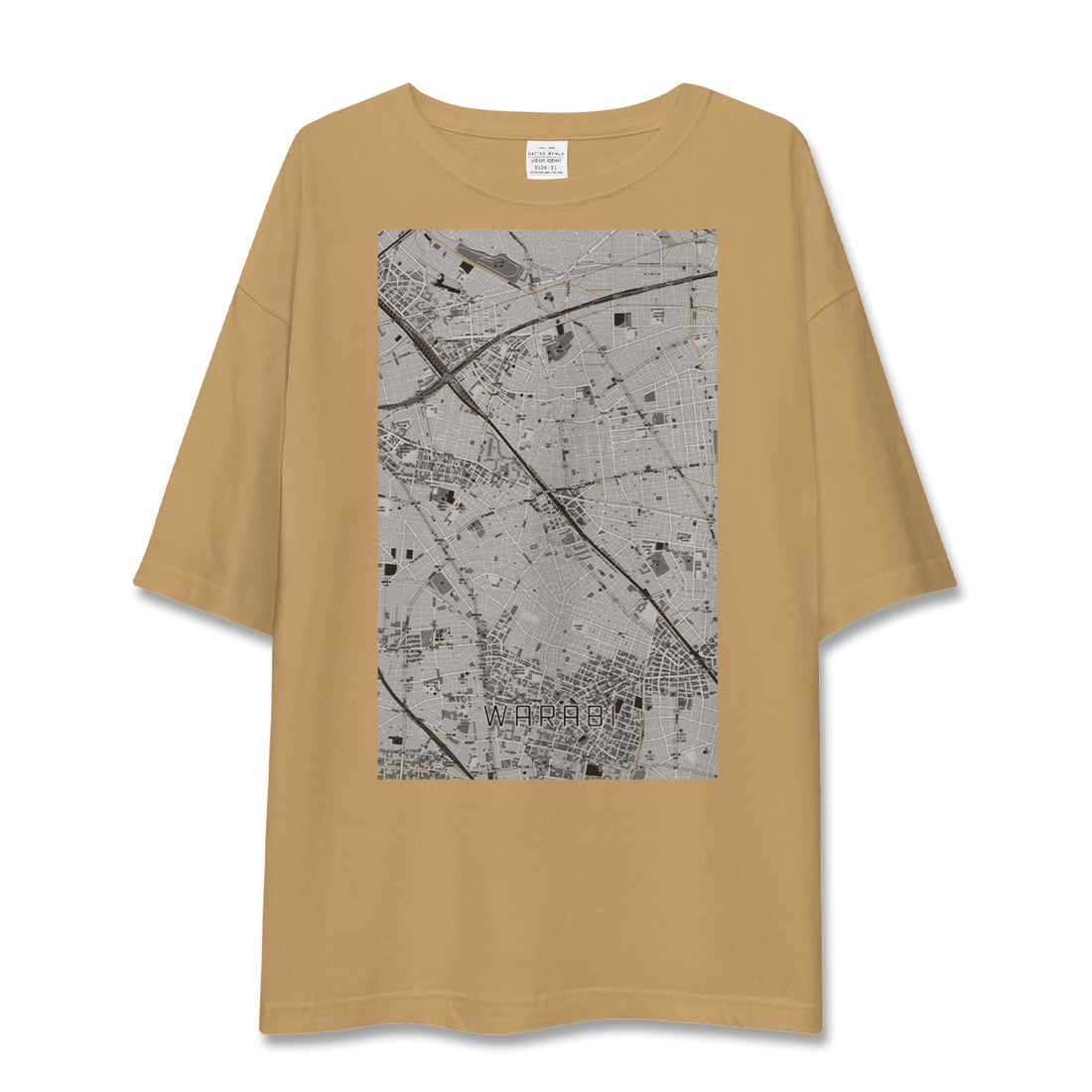 【蕨(埼玉県)】地図柄ビッグシルエットTシャツ