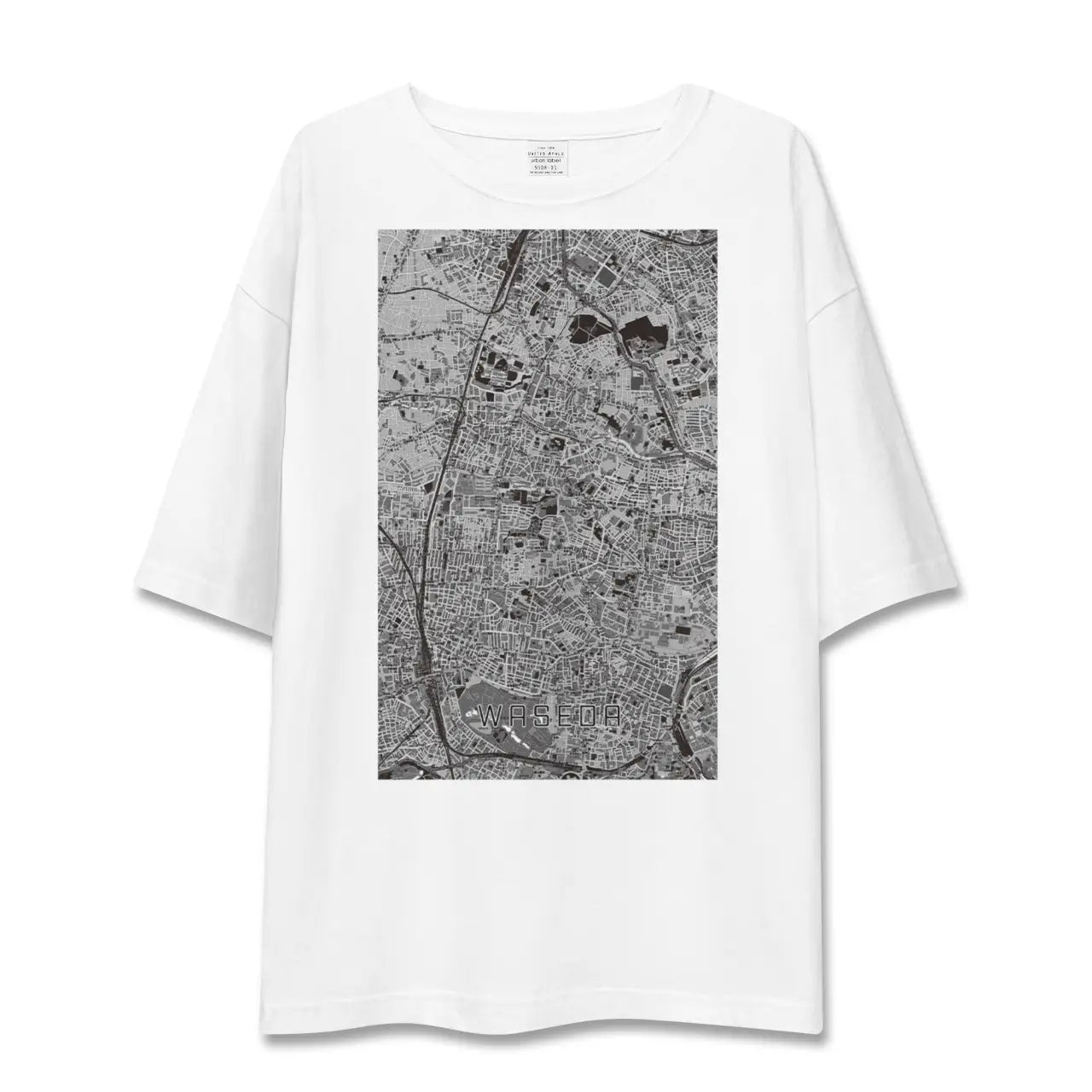 【早稲田2(東京都)】地図柄ビッグシルエットTシャツ