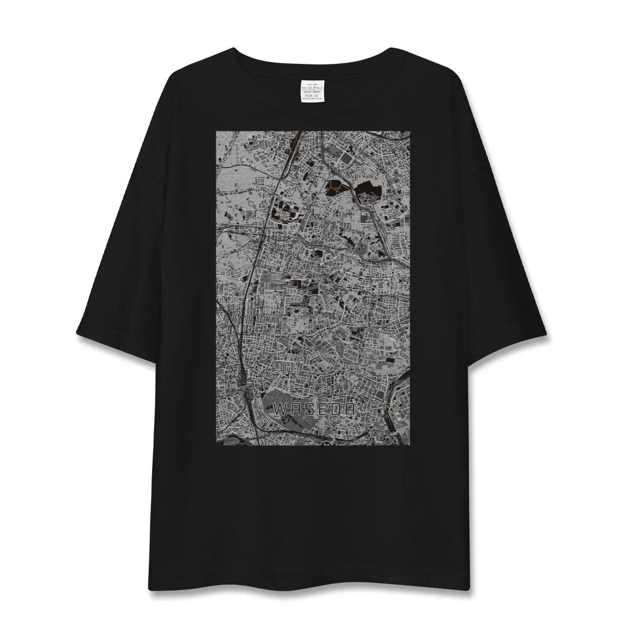 【早稲田2(東京都)】地図柄ビッグシルエットTシャツ