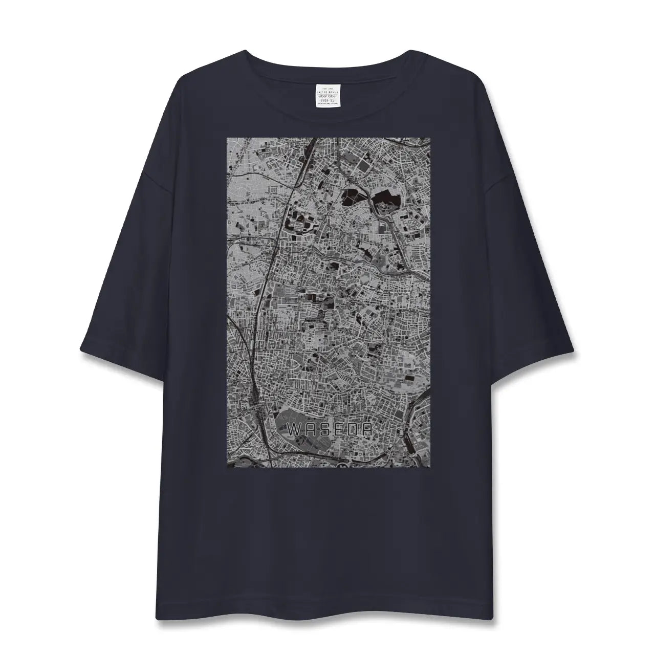 【早稲田2(東京都)】地図柄ビッグシルエットTシャツ