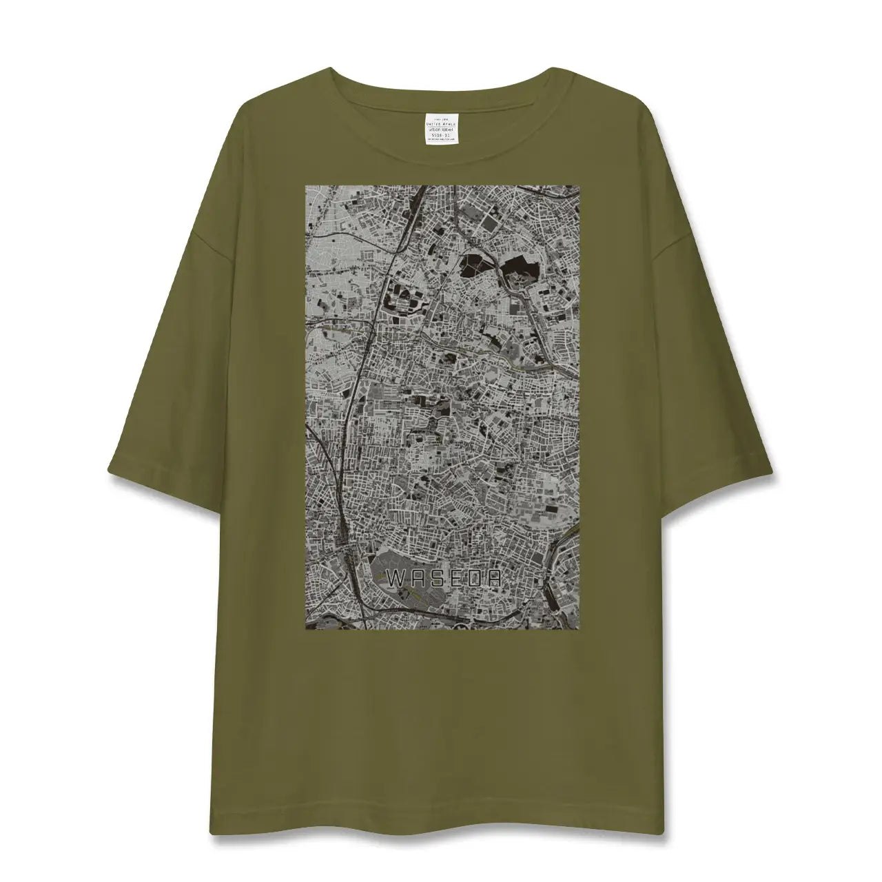 【早稲田2(東京都)】地図柄ビッグシルエットTシャツ