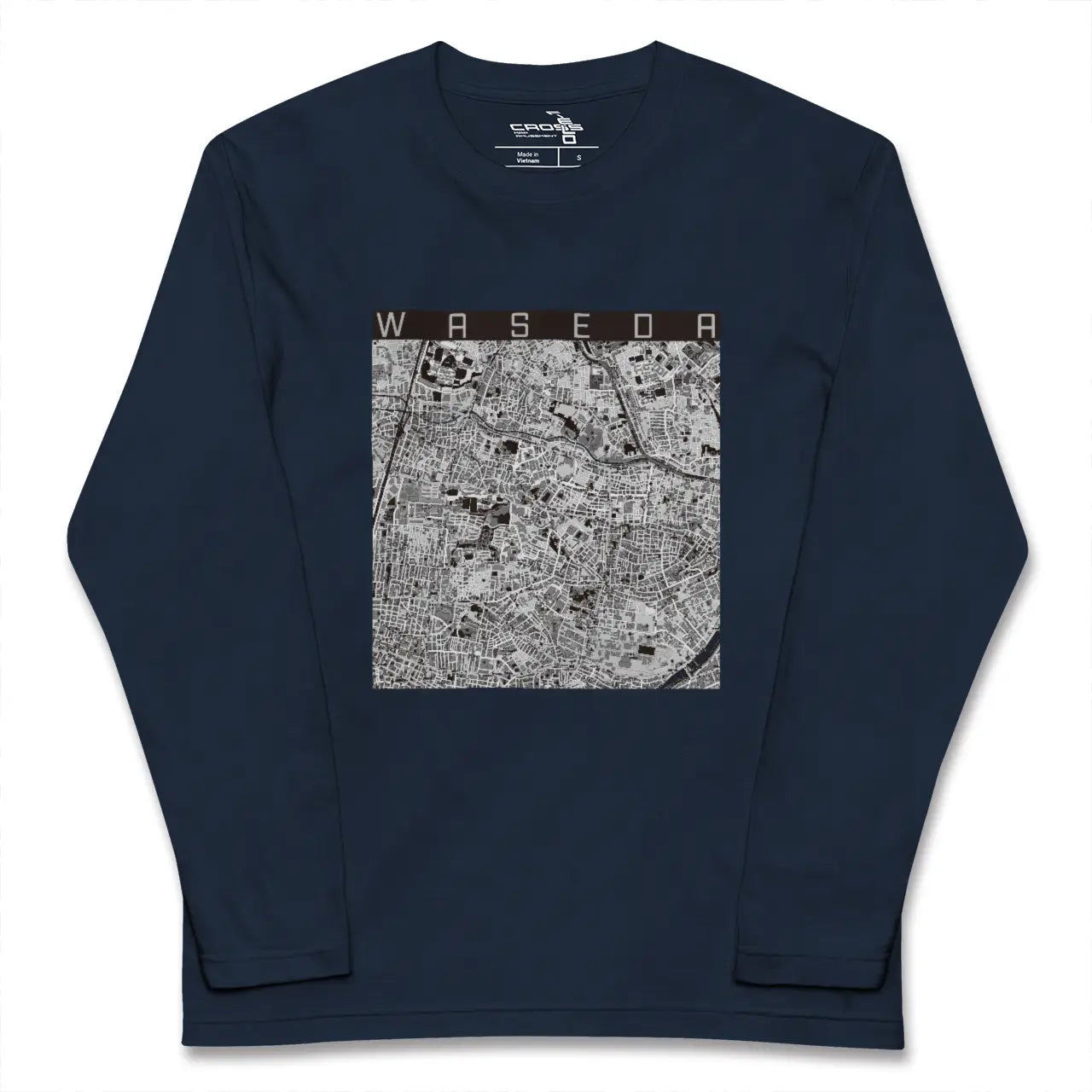 【早稲田(東京都)】地図柄ロングスリーブTシャツ