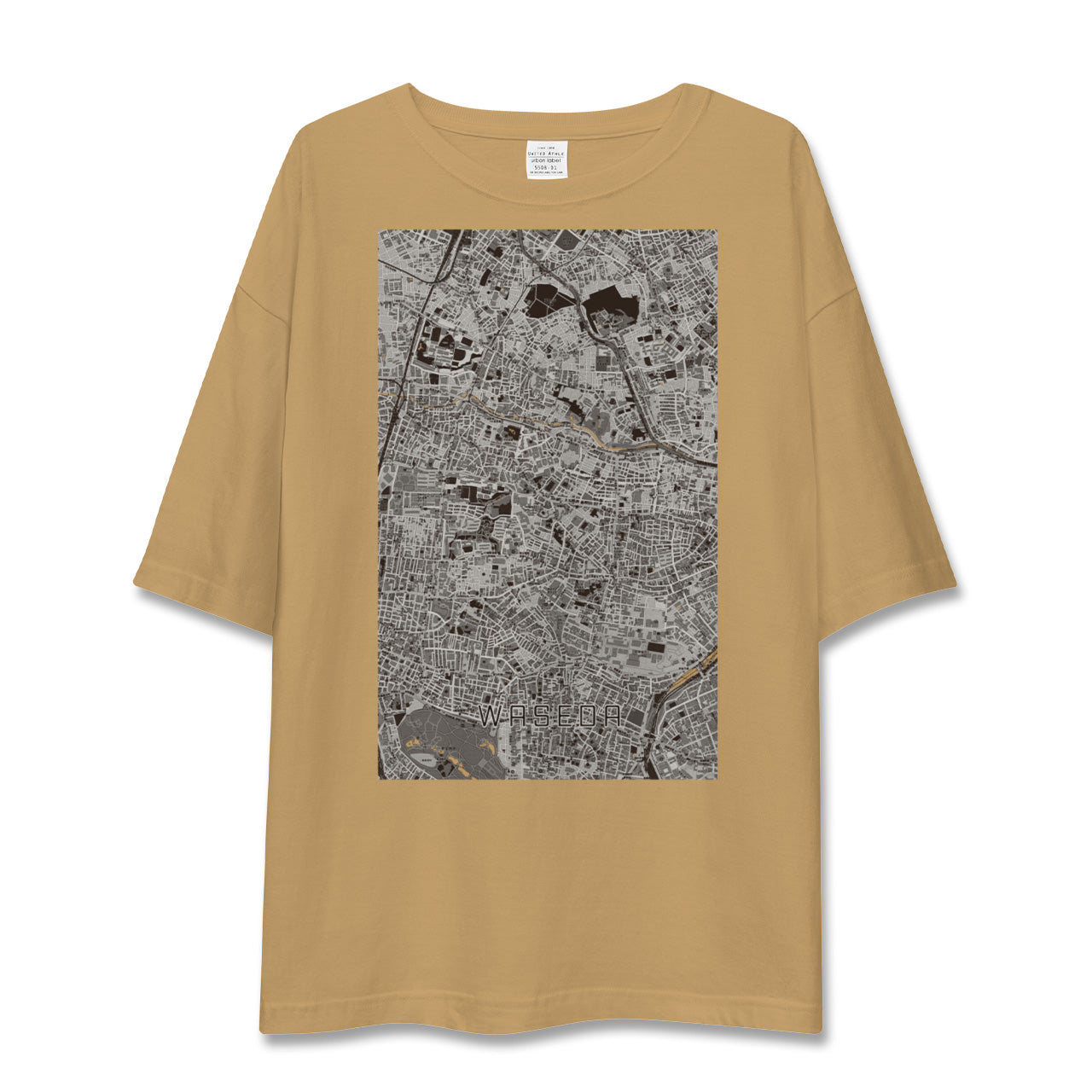 【早稲田(東京都)】地図柄ビッグシルエットTシャツ