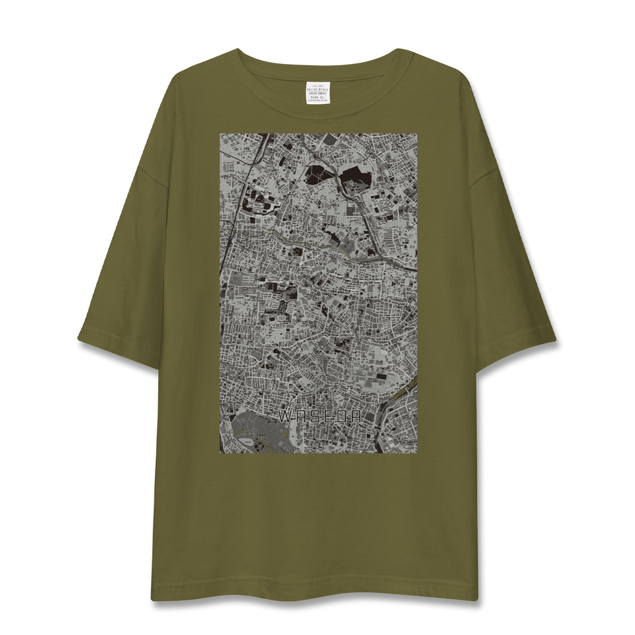 【早稲田(東京都)】地図柄ビッグシルエットTシャツ