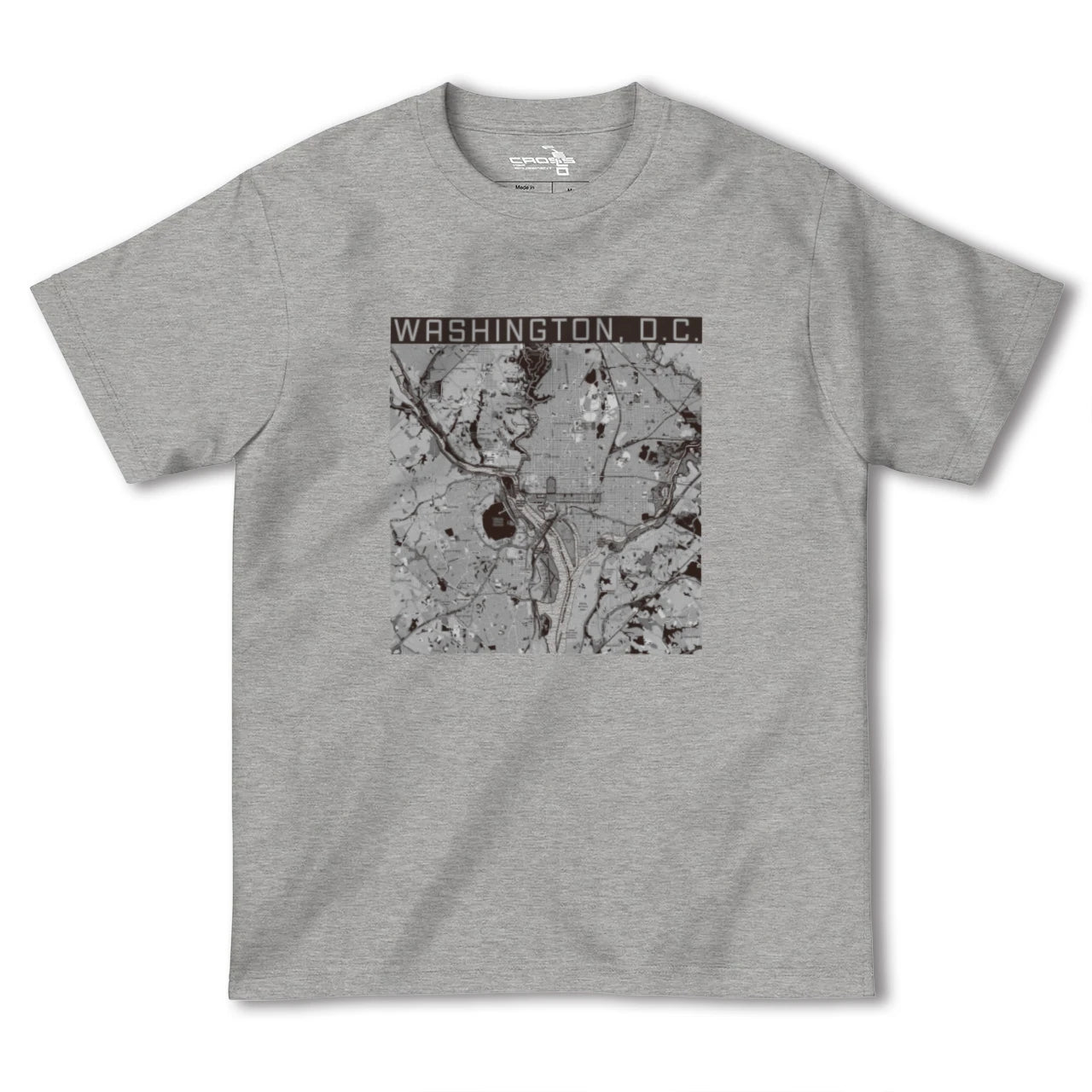 【ワシントンD.C.(アメリカ)】地図柄ヘビーウェイトTシャツ