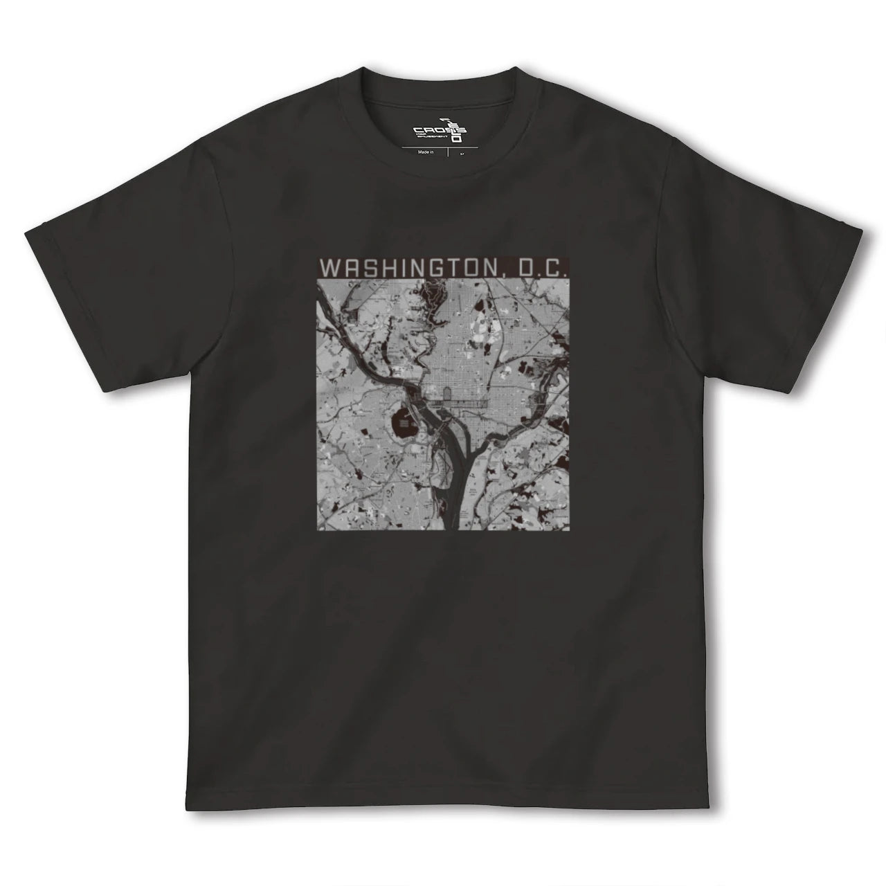 【ワシントンD.C.(アメリカ)】地図柄ヘビーウェイトTシャツ