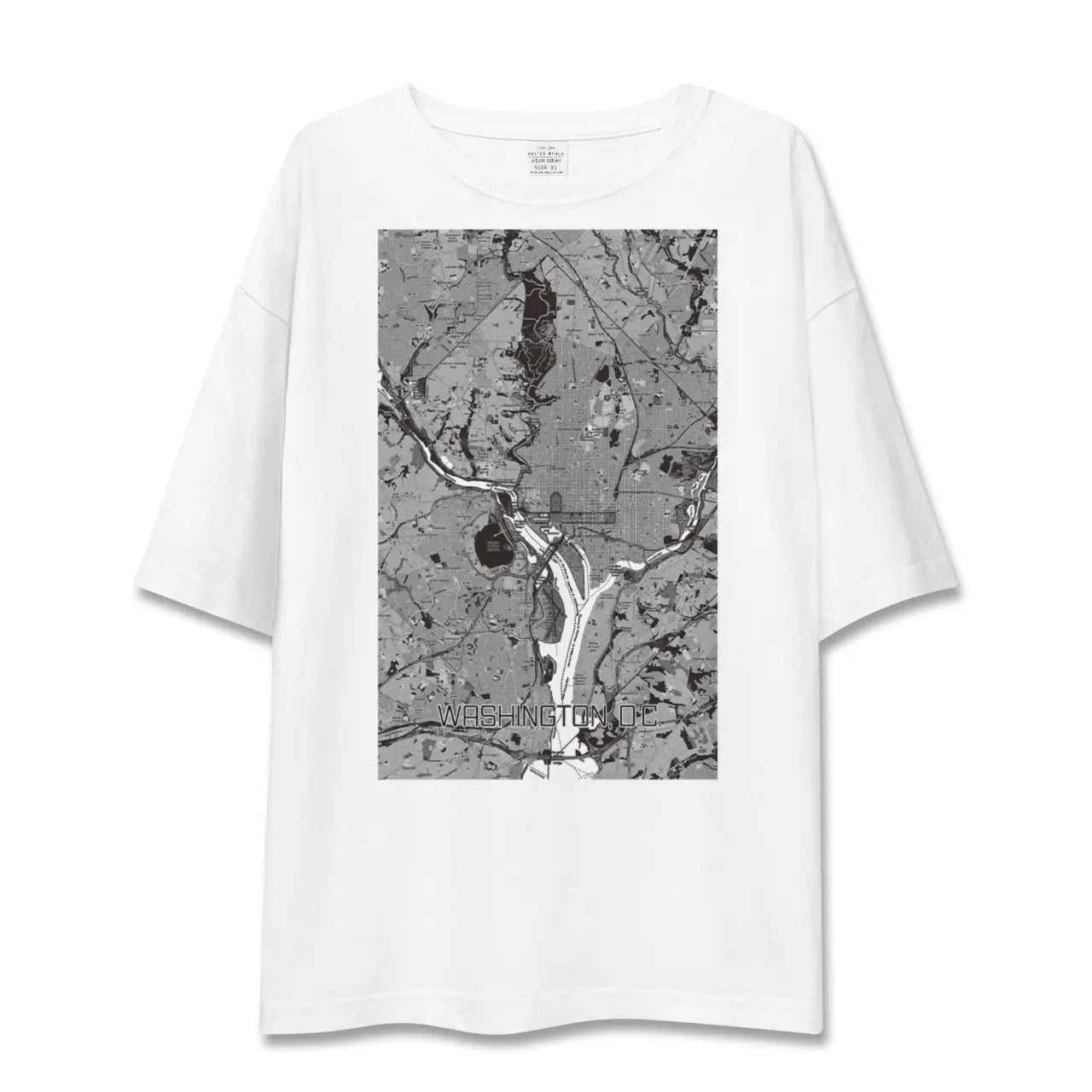 【ワシントンD.C.(アメリカ)】地図柄ビッグシルエットTシャツ