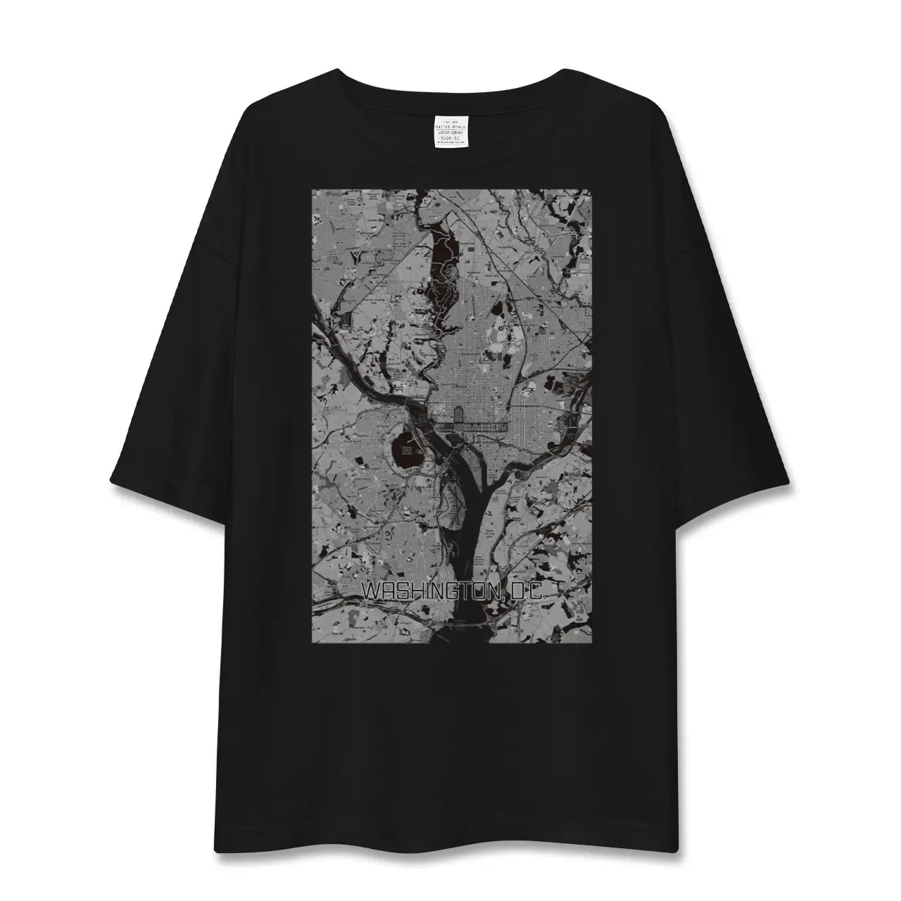 【ワシントンD.C.(アメリカ)】地図柄ビッグシルエットTシャツ