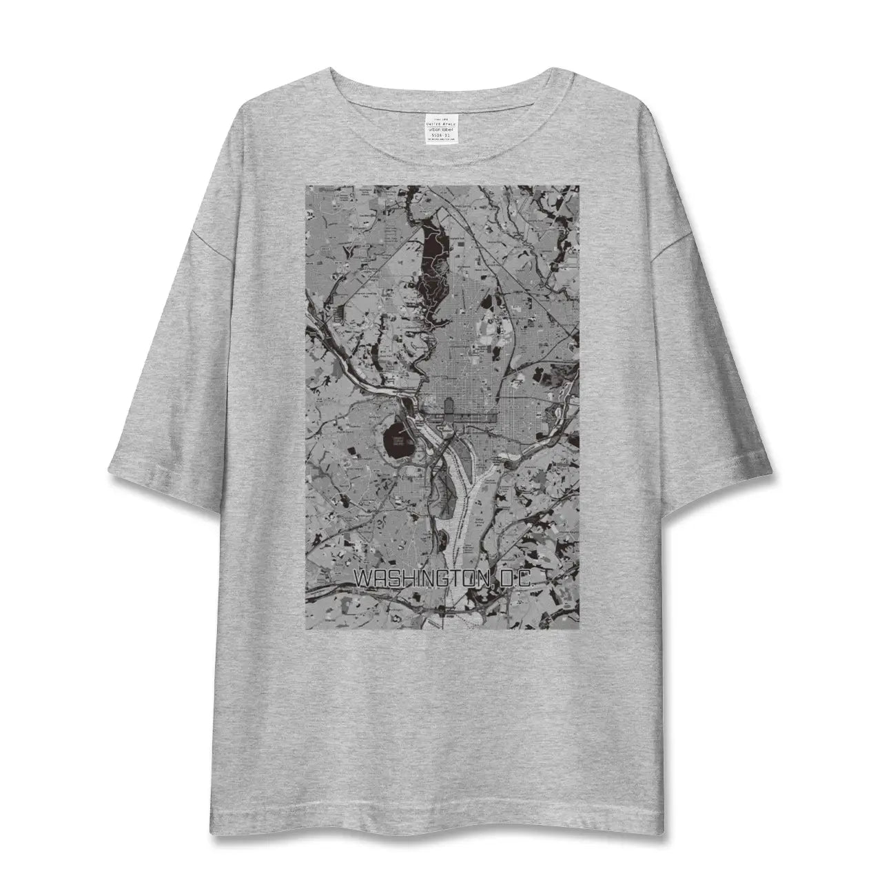 【ワシントンD.C.(アメリカ)】地図柄ビッグシルエットTシャツ