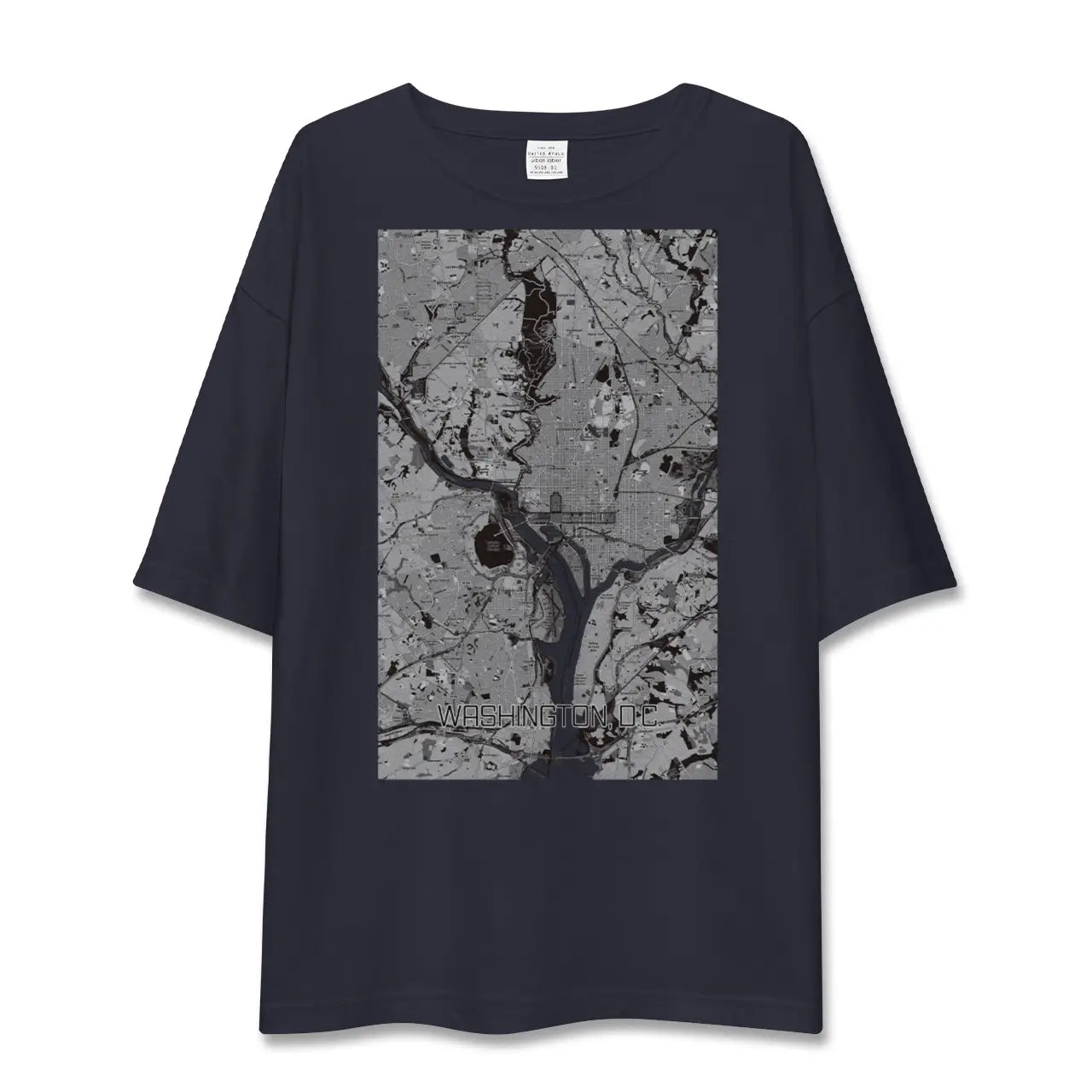 【ワシントンD.C.(アメリカ)】地図柄ビッグシルエットTシャツ