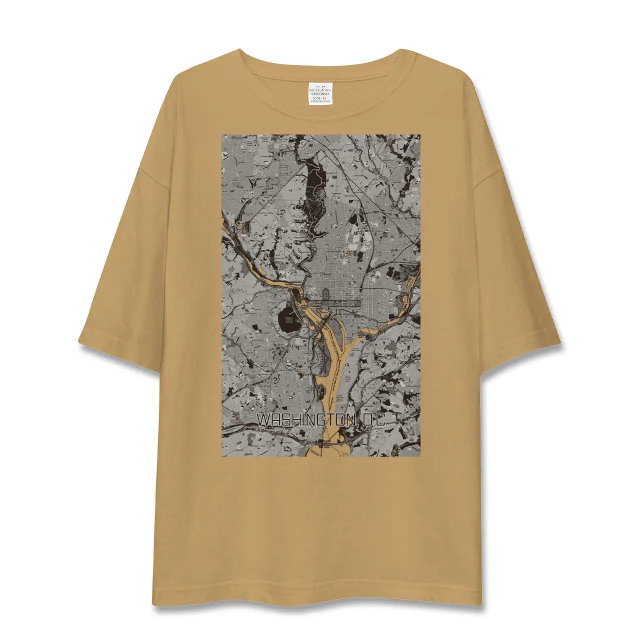 【ワシントンD.C.(アメリカ)】地図柄ビッグシルエットTシャツ