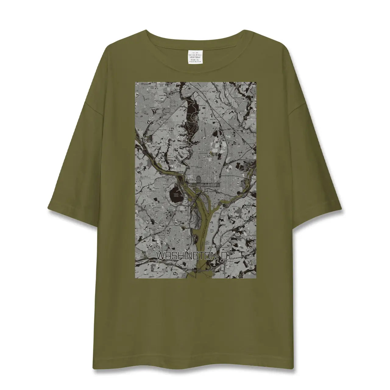 【ワシントンD.C.(アメリカ)】地図柄ビッグシルエットTシャツ