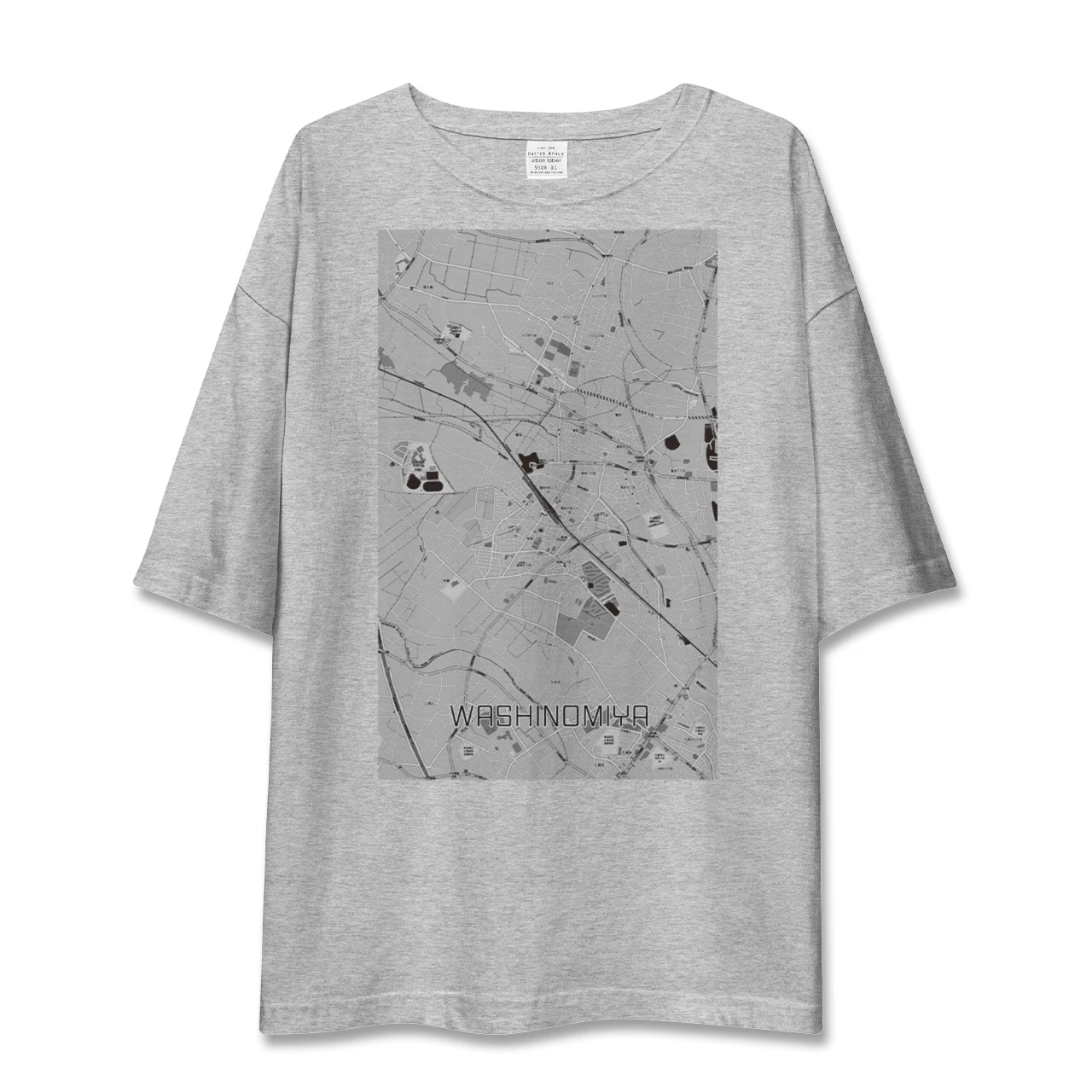 【鷲宮(埼玉県)】地図柄ビッグシルエットTシャツ