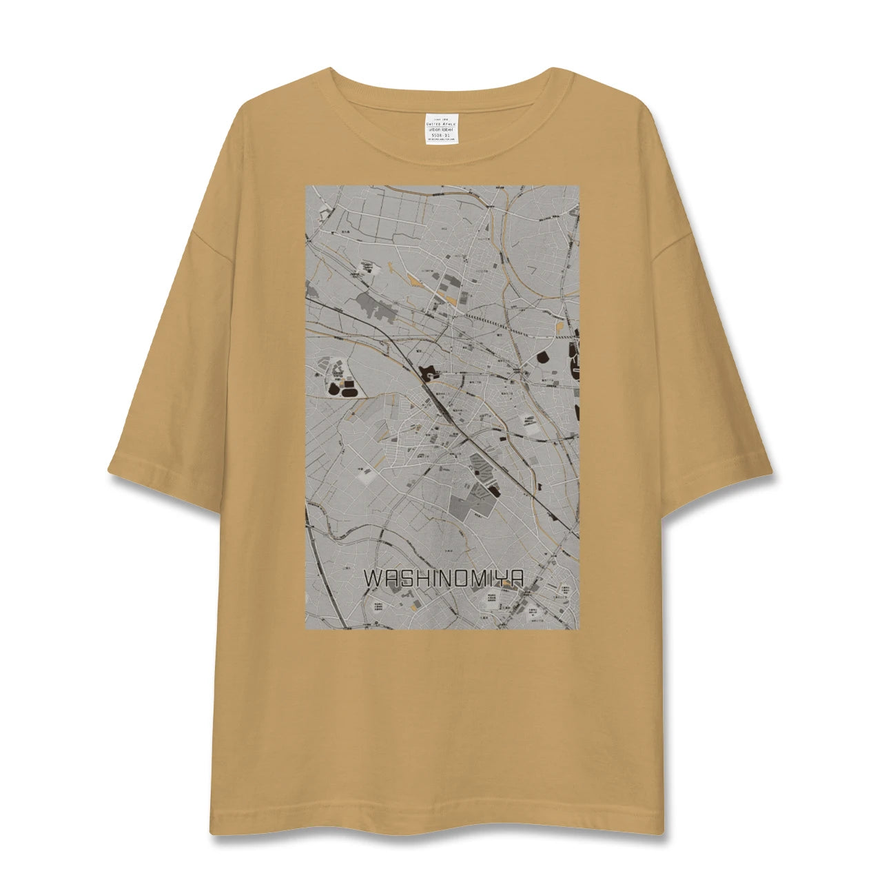 【鷲宮(埼玉県)】地図柄ビッグシルエットTシャツ