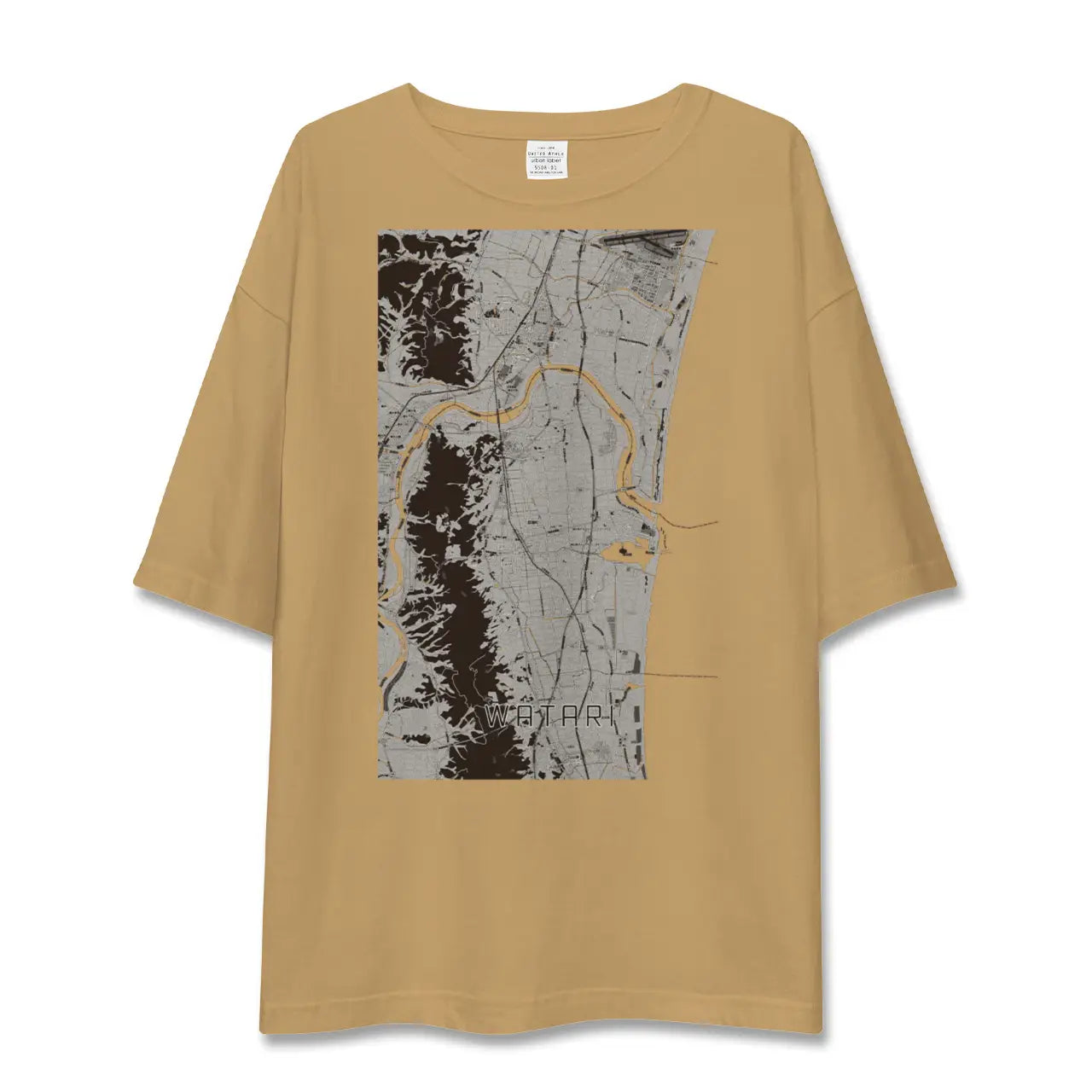 【亘理(宮城県)】地図柄ビッグシルエットTシャツ