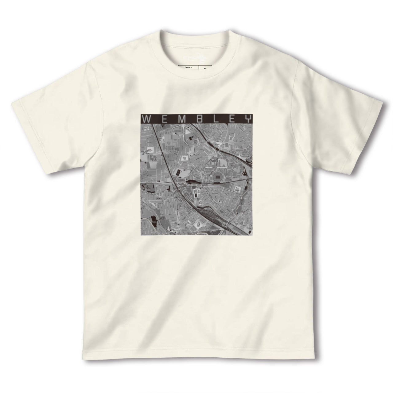 【ウェンブリー(イギリス)】地図柄ヘビーウェイトTシャツ