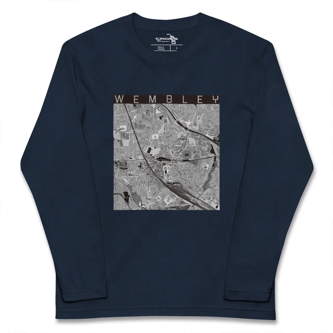 【ウェンブリー(イギリス)】地図柄ロングスリーブTシャツ