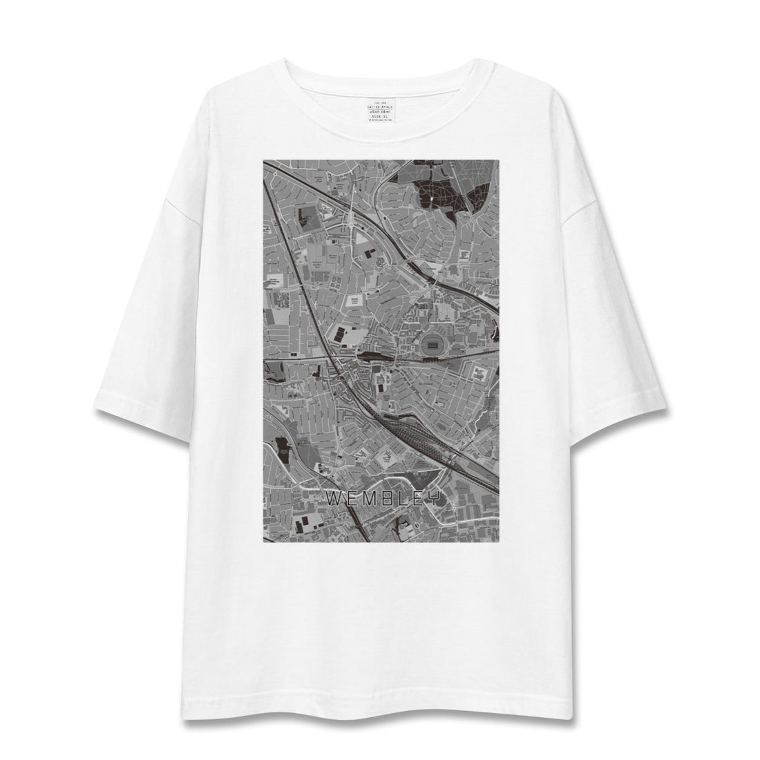 【ウェンブリー(イギリス)】地図柄ビッグシルエットTシャツ