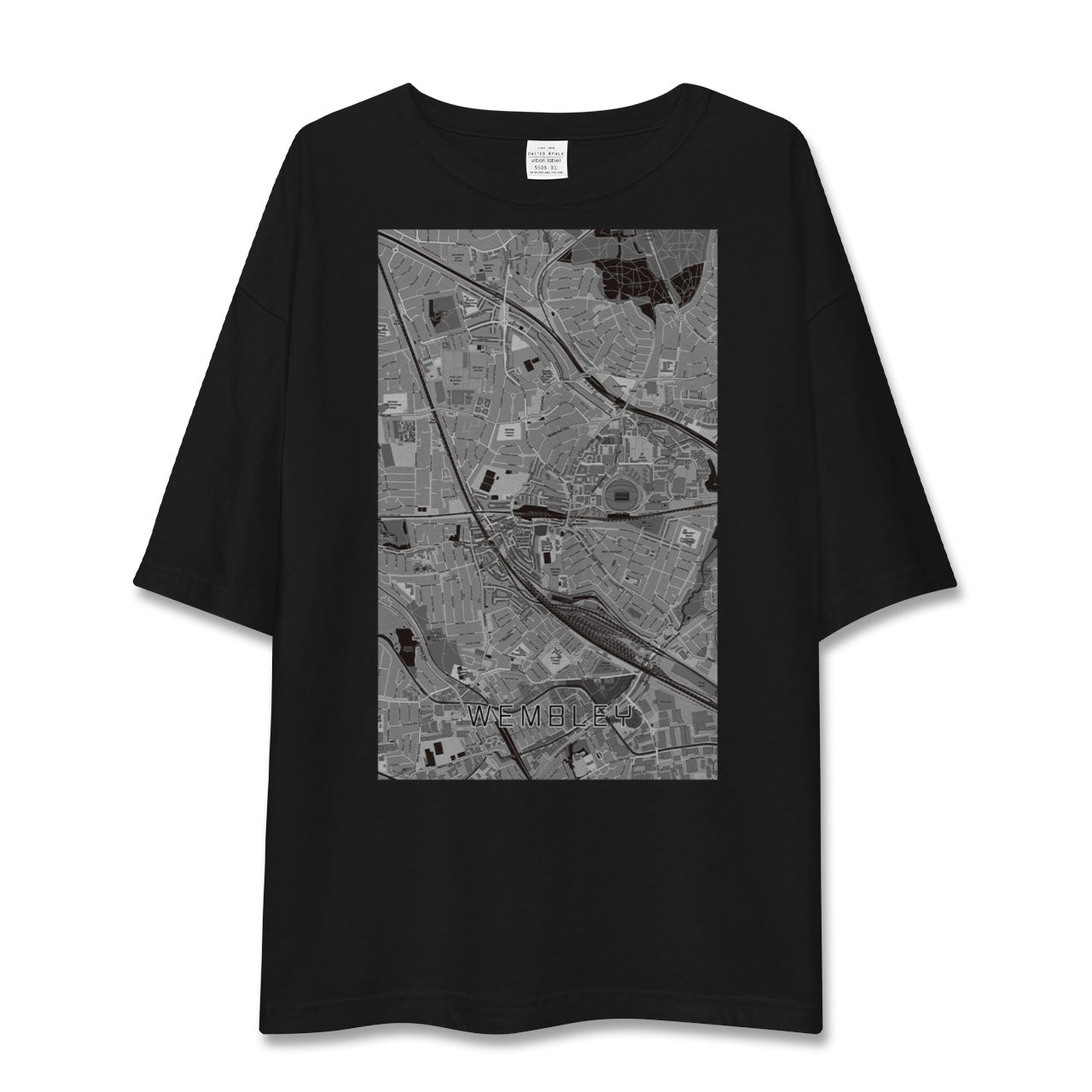 【ウェンブリー(イギリス)】地図柄ビッグシルエットTシャツ