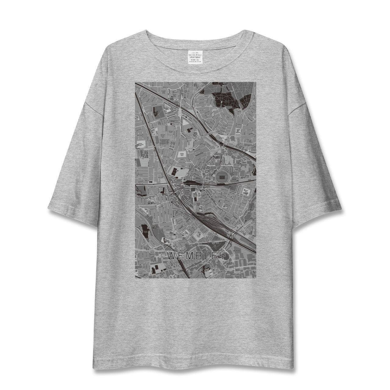 【ウェンブリー(イギリス)】地図柄ビッグシルエットTシャツ