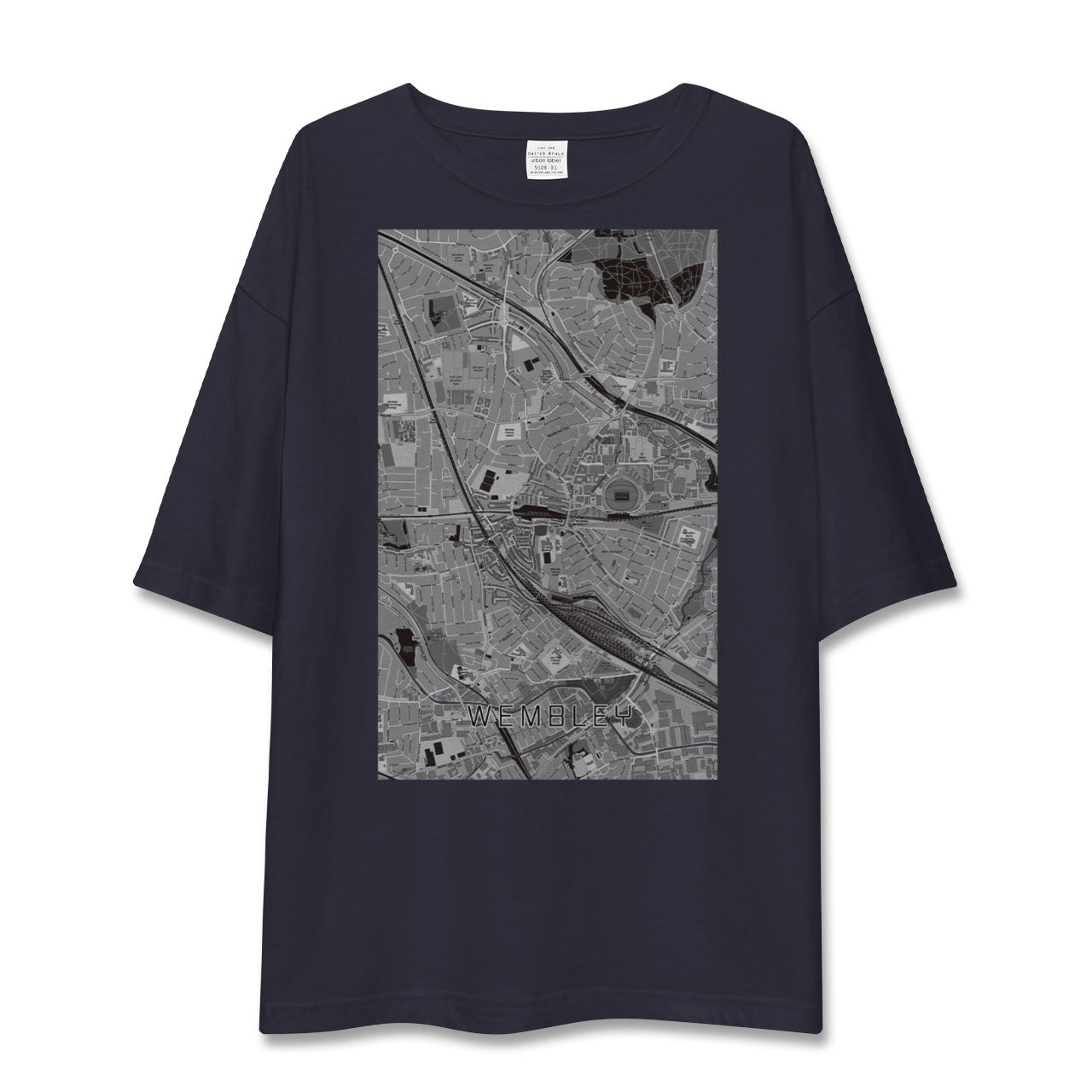 【ウェンブリー(イギリス)】地図柄ビッグシルエットTシャツ