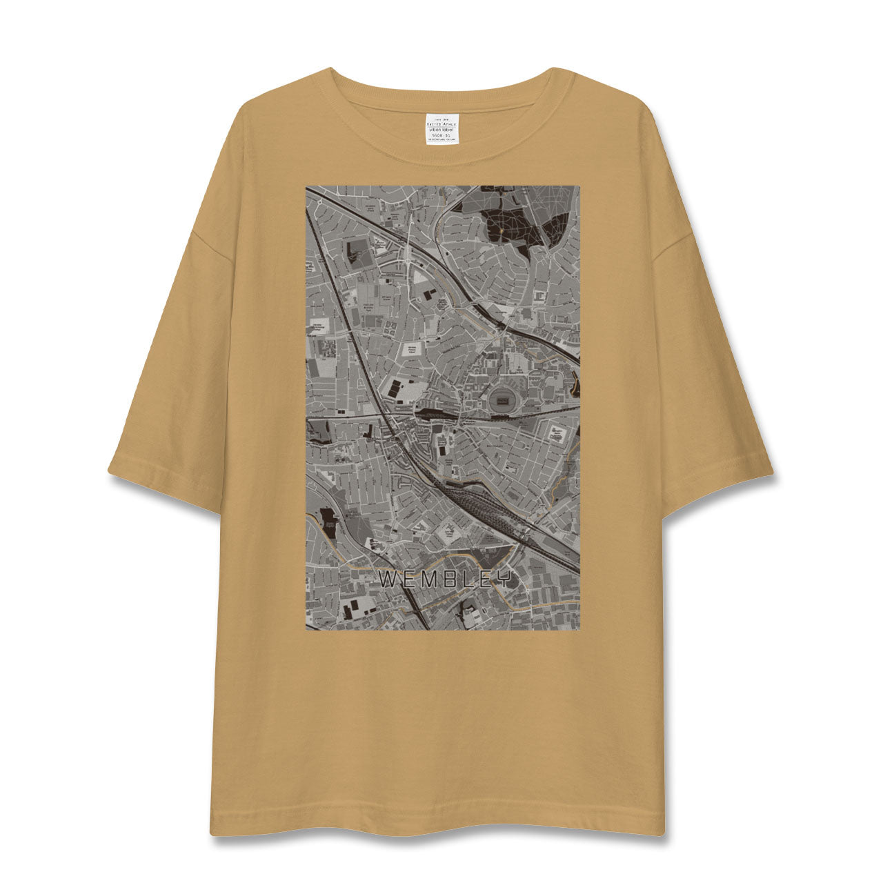 【ウェンブリー(イギリス)】地図柄ビッグシルエットTシャツ