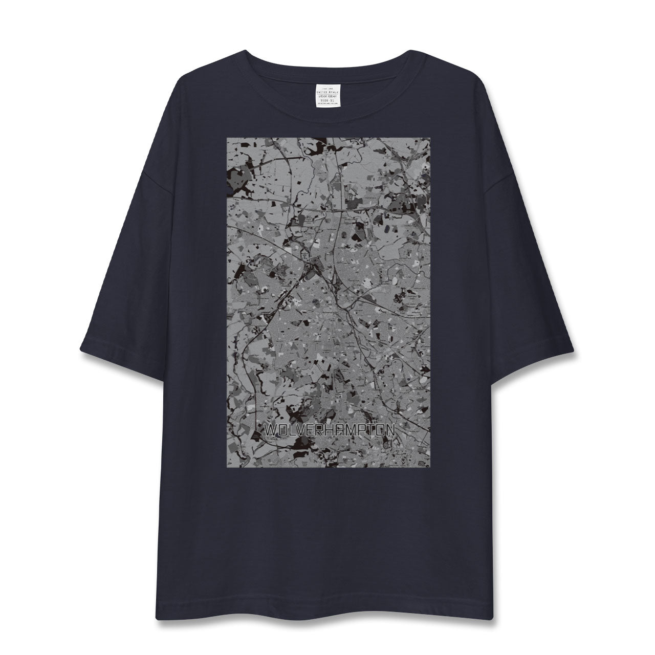 【ウルヴァーハンプトン(イギリス)】地図柄ビッグシルエットTシャツ