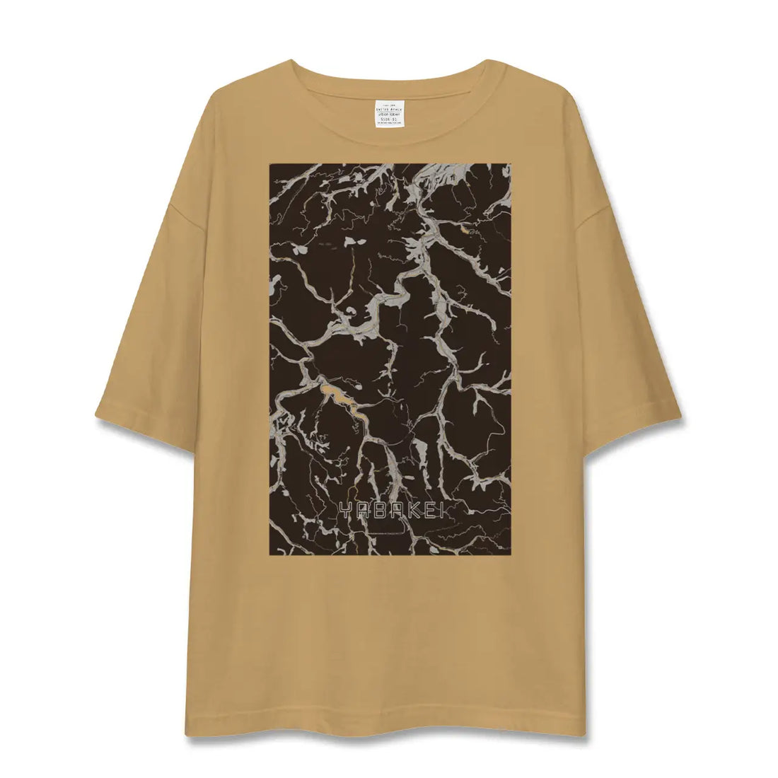 【耶馬渓(大分県)】地図柄ビッグシルエットTシャツ