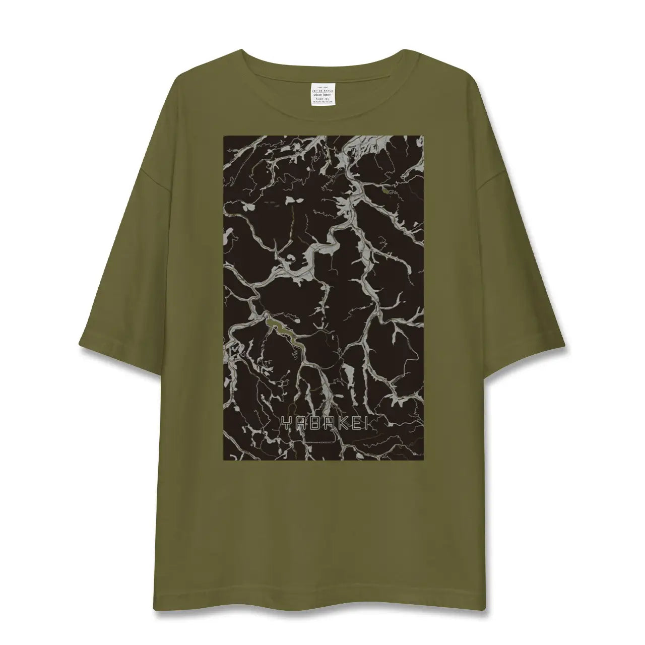 【耶馬渓(大分県)】地図柄ビッグシルエットTシャツ