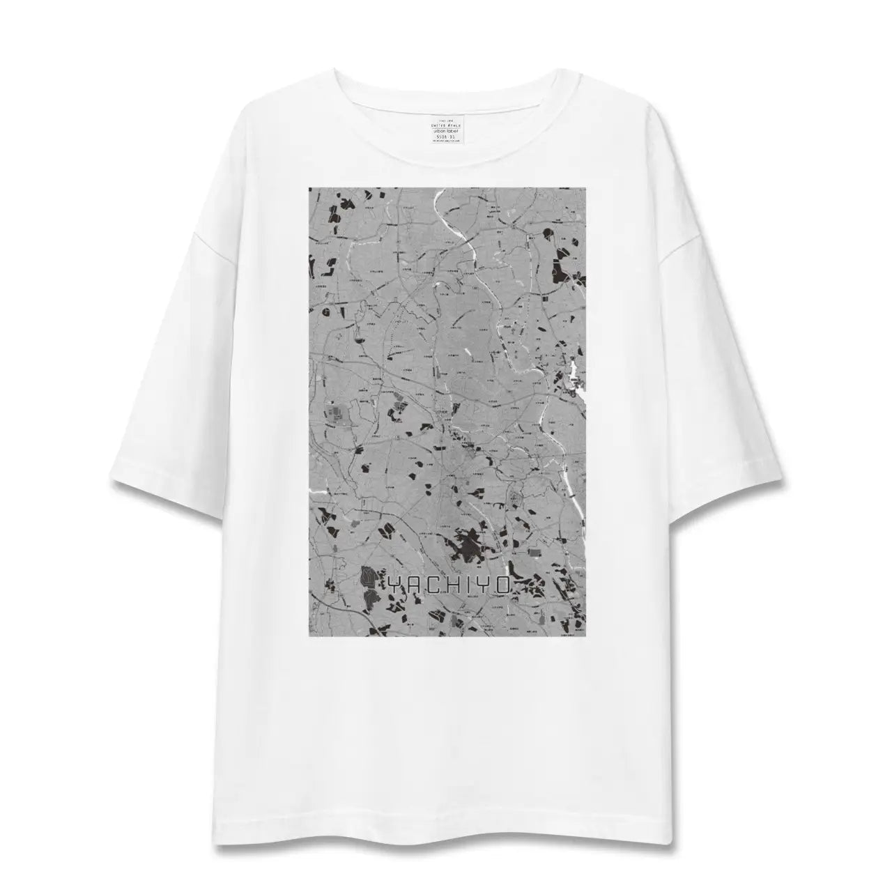 【八千代(茨城県)(茨城県)】地図柄ビッグシルエットTシャツ