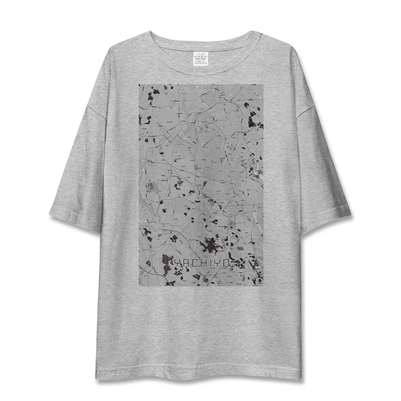 【八千代(茨城県)(茨城県)】地図柄ビッグシルエットTシャツ