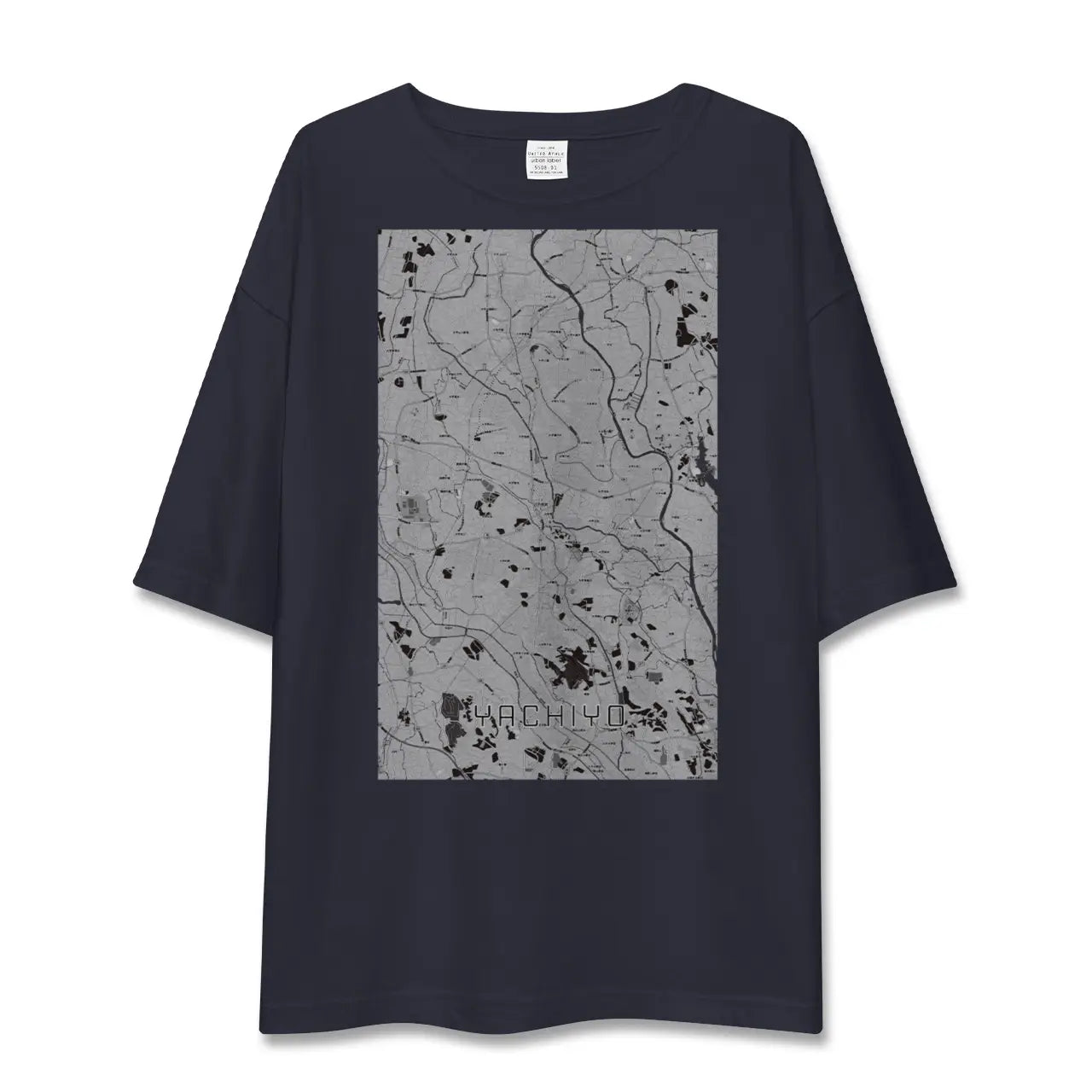 【八千代(茨城県)(茨城県)】地図柄ビッグシルエットTシャツ