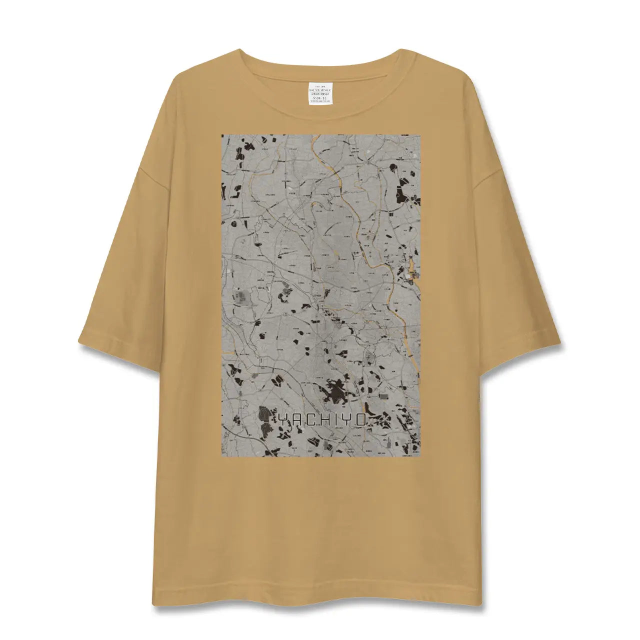 【八千代(茨城県)(茨城県)】地図柄ビッグシルエットTシャツ