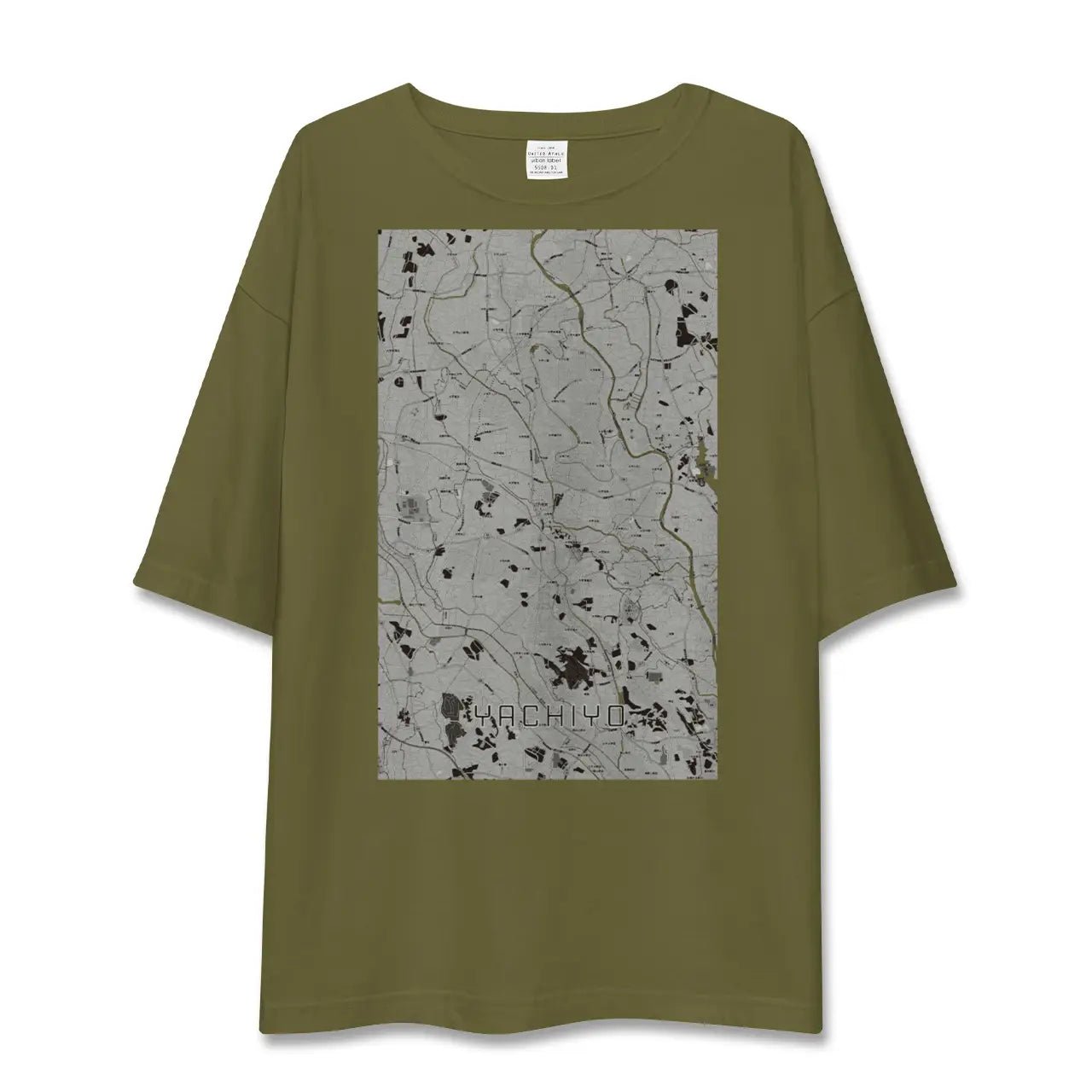 【八千代(茨城県)(茨城県)】地図柄ビッグシルエットTシャツ