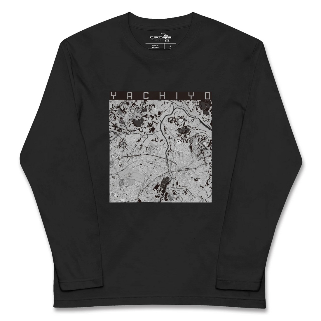 【八千代(千葉県)】地図柄ロングスリーブTシャツ