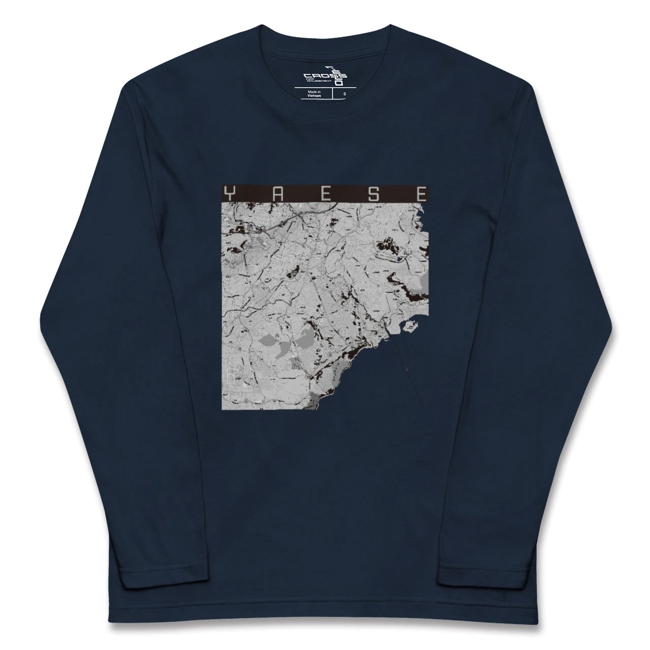 【八重瀬(沖縄県)】地図柄ロングスリーブTシャツ