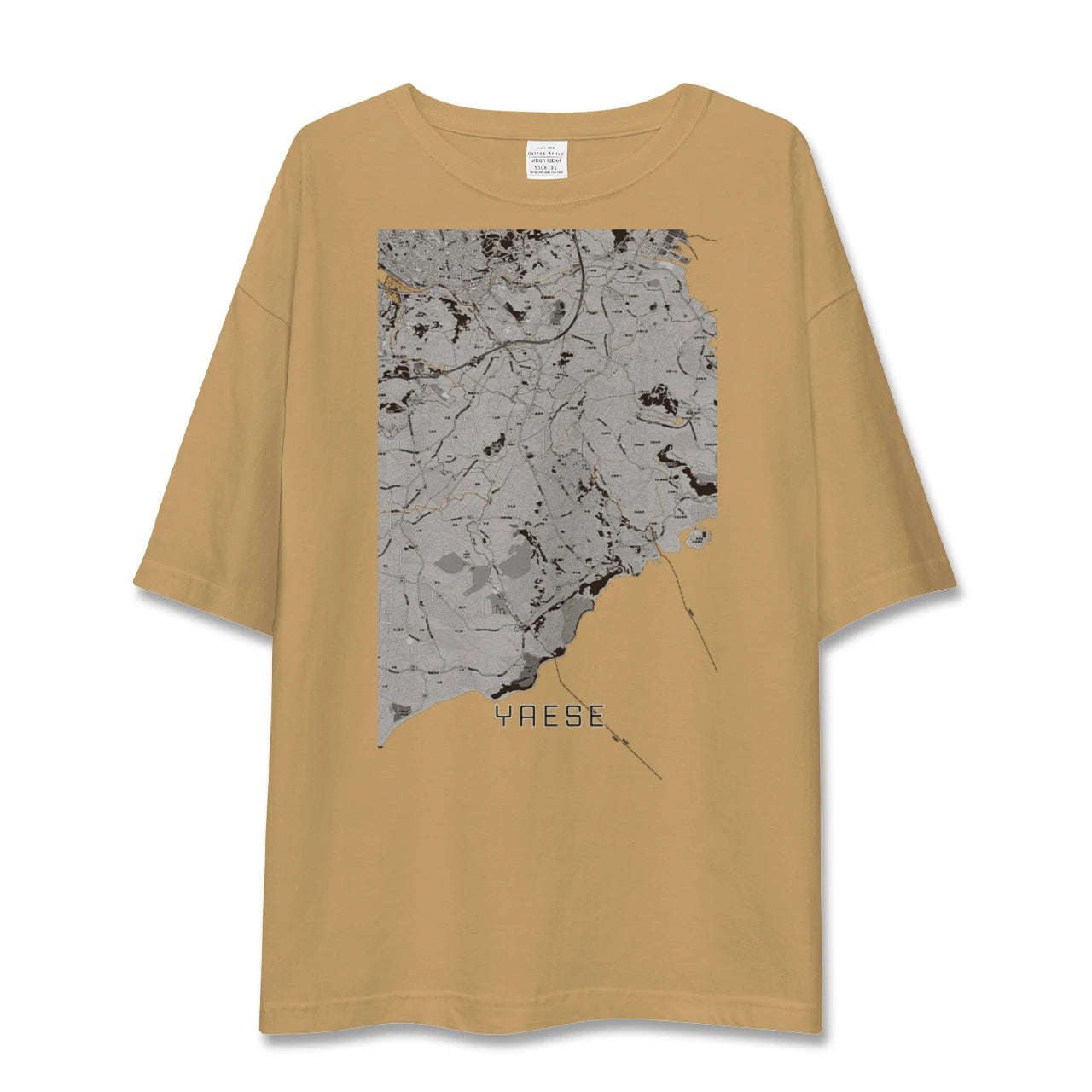 【八重瀬(沖縄県)】地図柄ビッグシルエットTシャツ