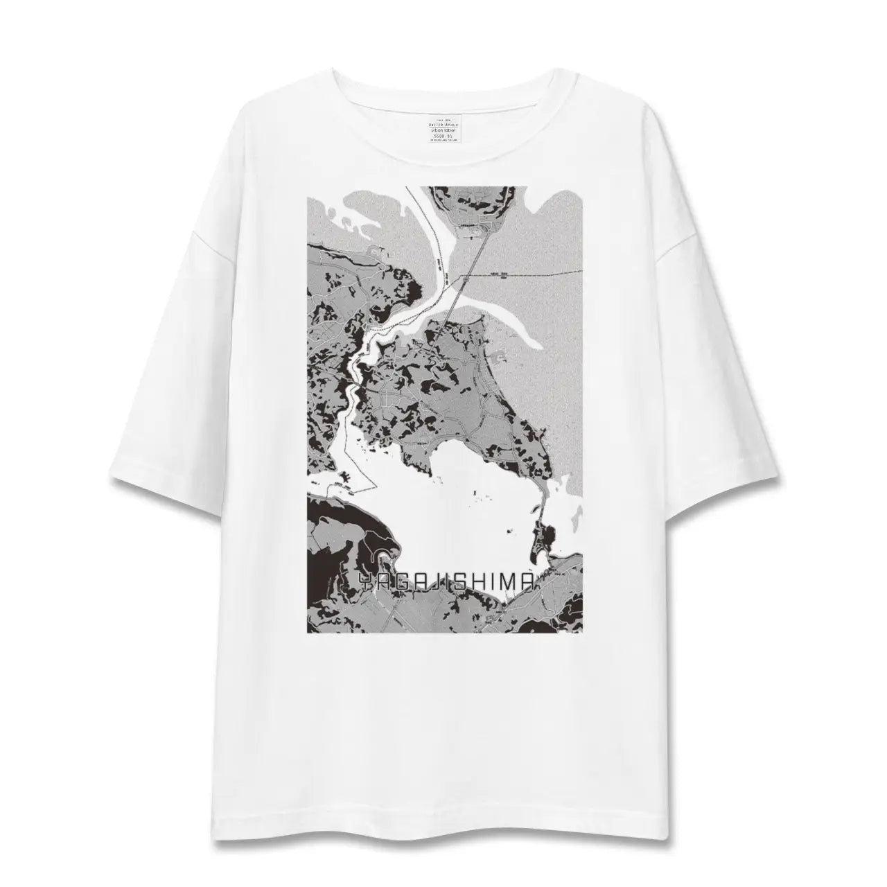 【屋我地島(沖縄県)】地図柄ビッグシルエットTシャツ