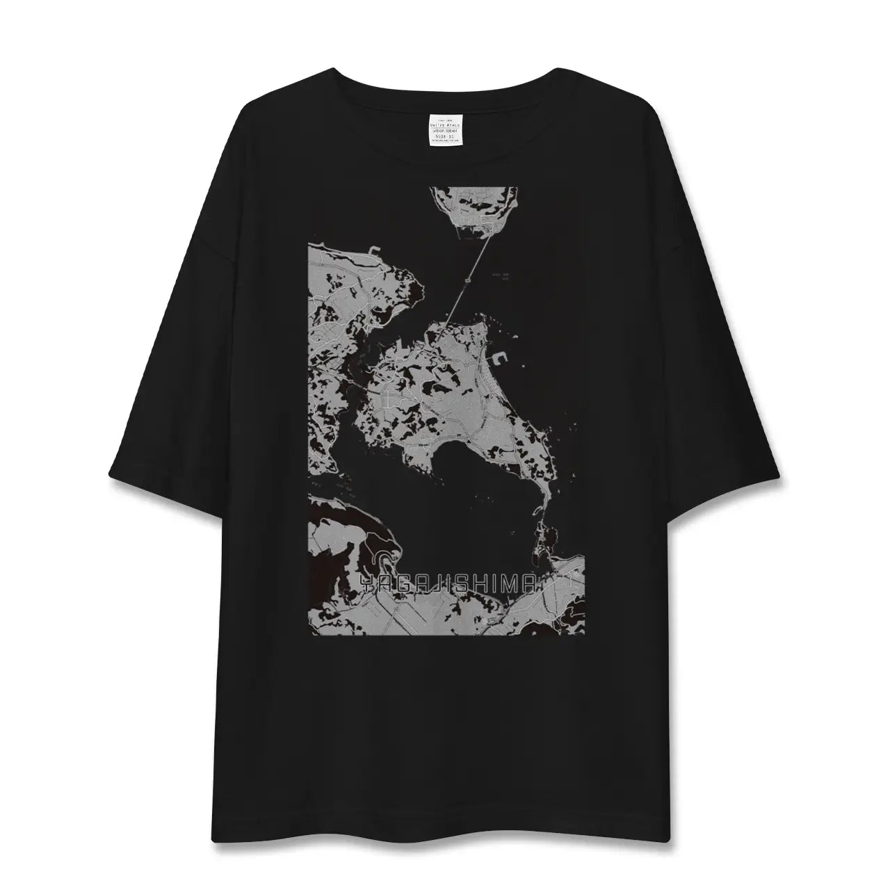 【屋我地島(沖縄県)】地図柄ビッグシルエットTシャツ