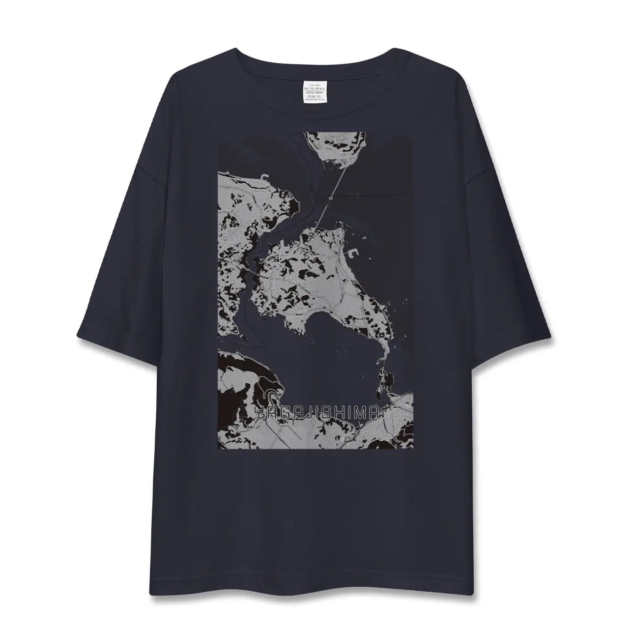 【屋我地島(沖縄県)】地図柄ビッグシルエットTシャツ