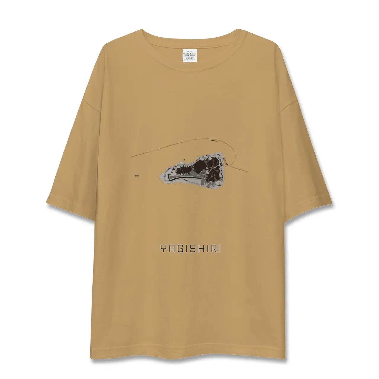 【焼尻(北海道)】地図柄ビッグシルエットTシャツ