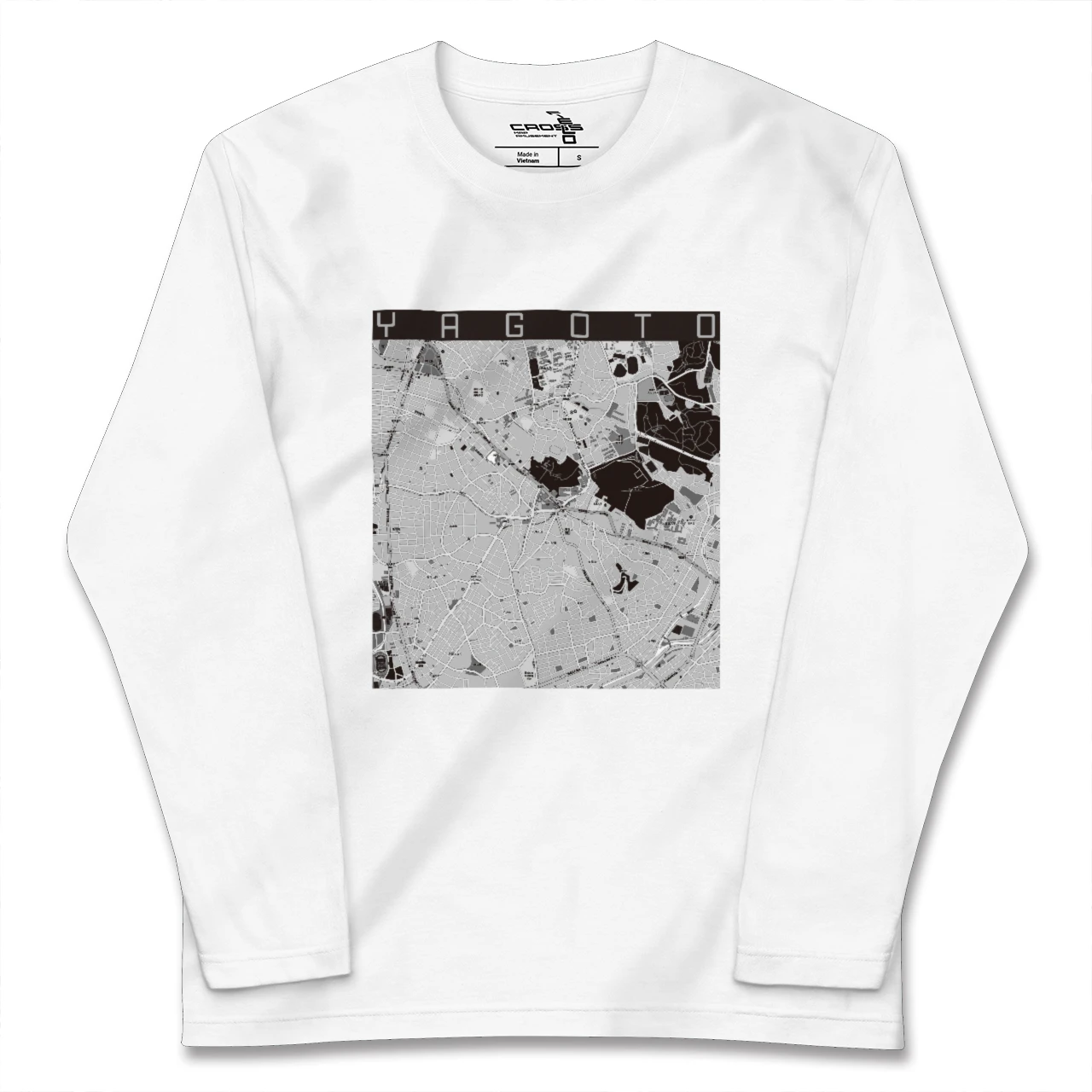 【八事(愛知県)】地図柄ロングスリーブTシャツ