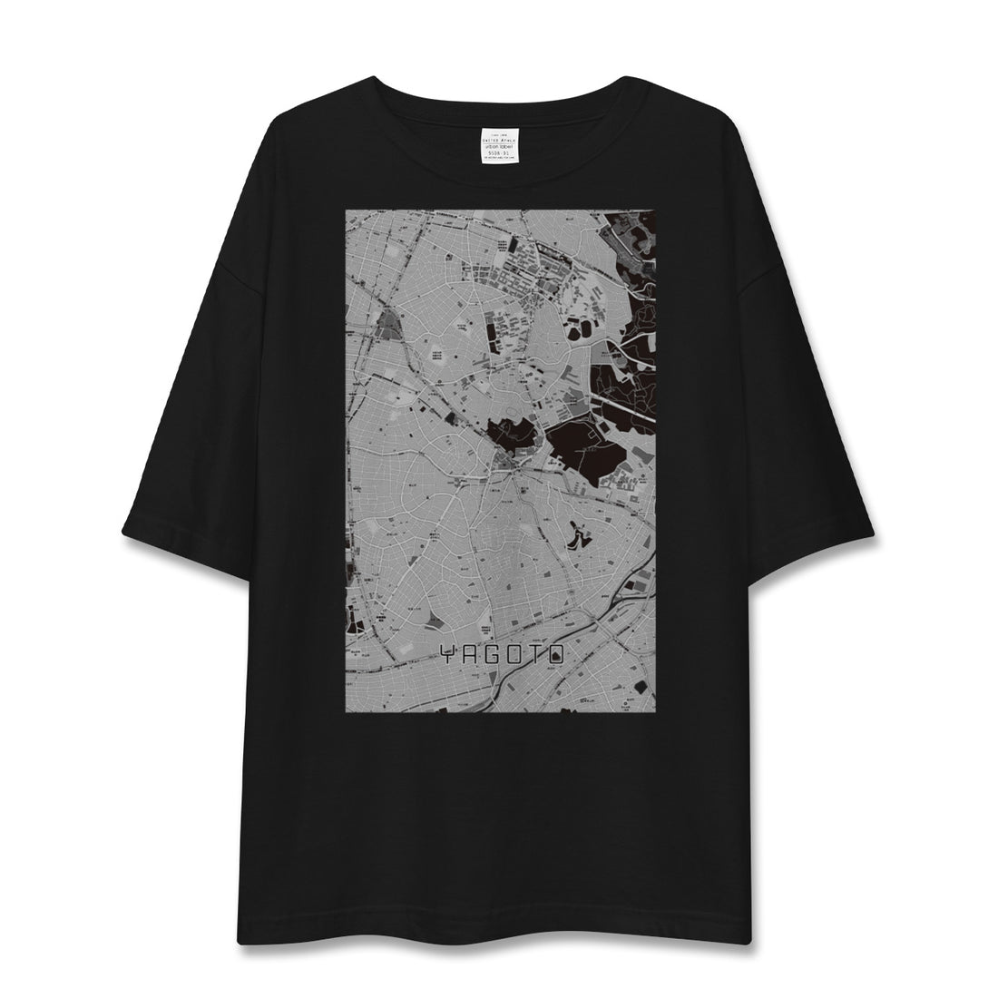 【八事(愛知県)】地図柄ビッグシルエットTシャツ