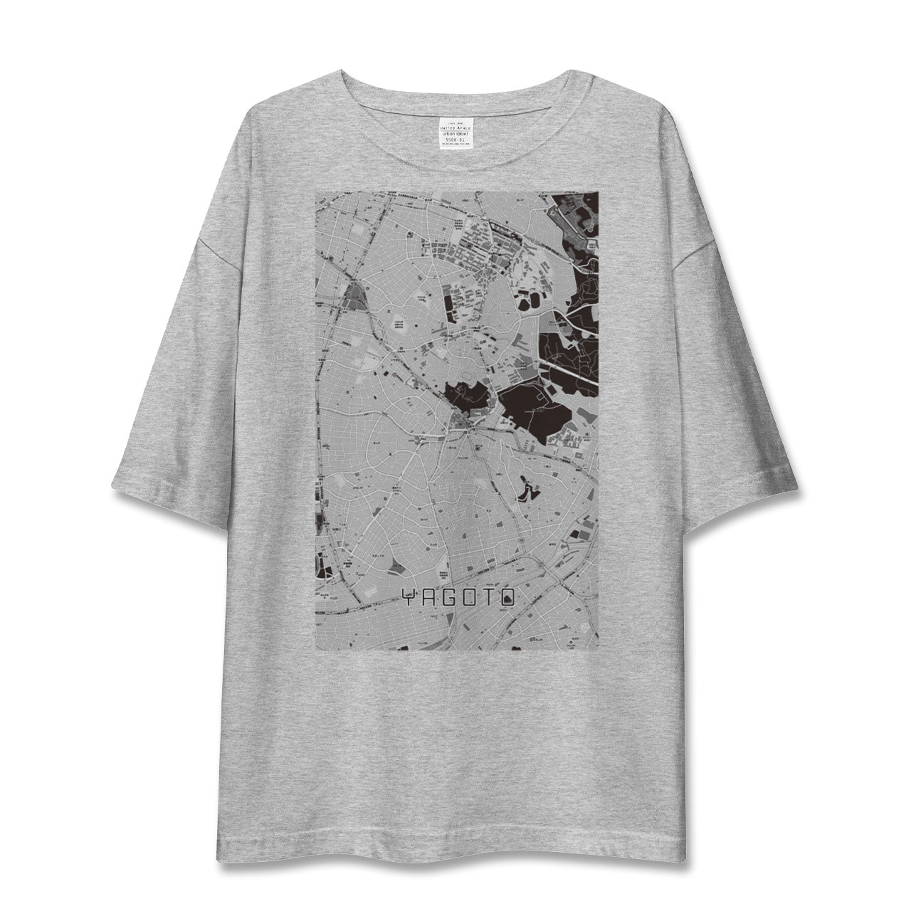 【八事(愛知県)】地図柄ビッグシルエットTシャツ