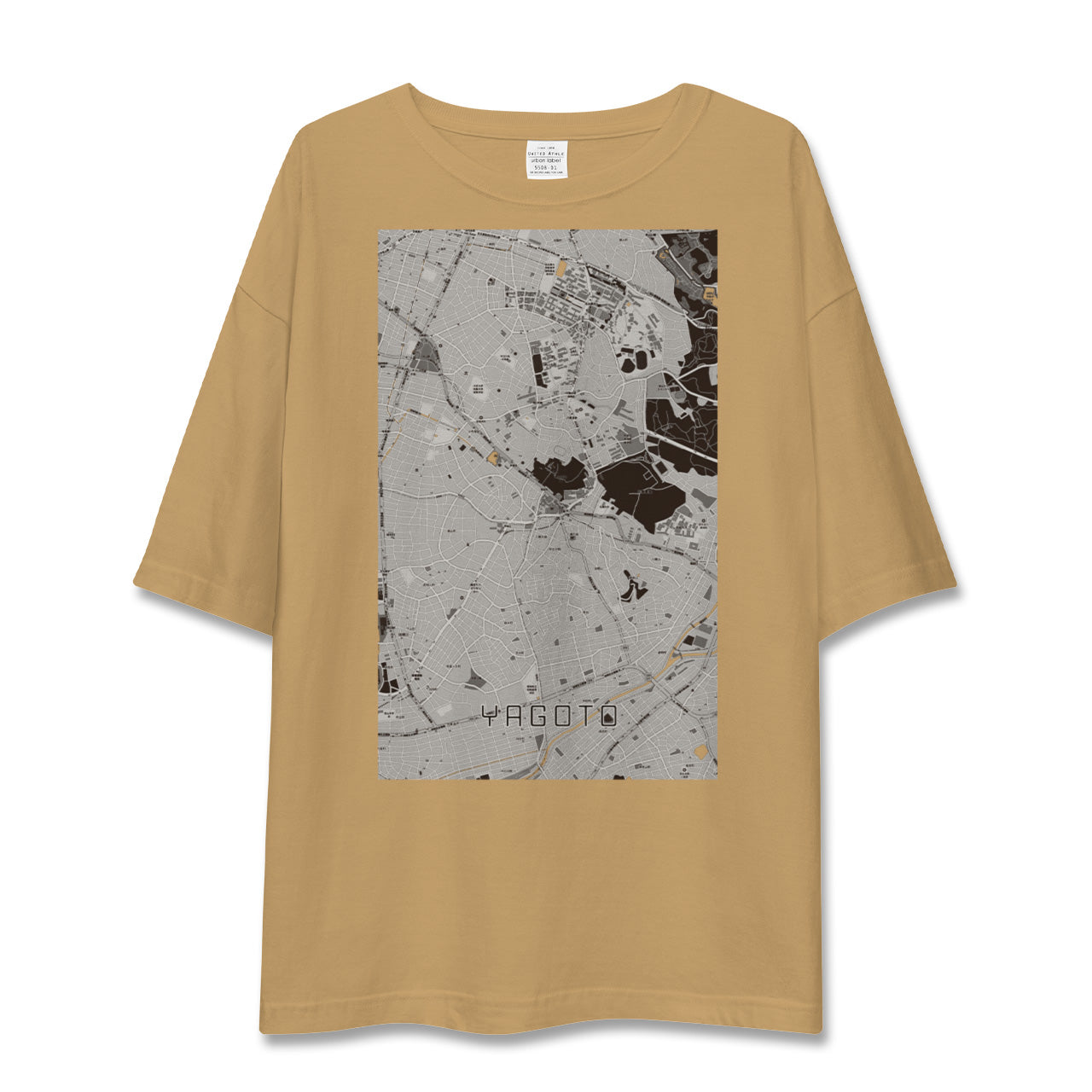 【八事(愛知県)】地図柄ビッグシルエットTシャツ