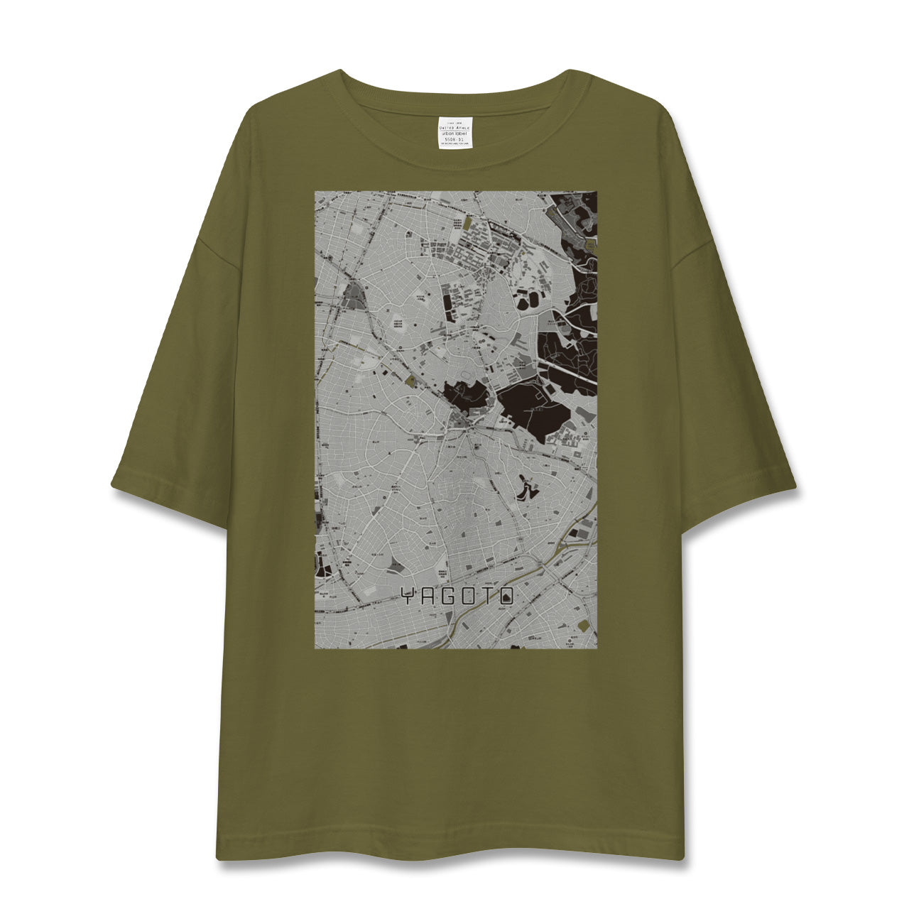 【八事(愛知県)】地図柄ビッグシルエットTシャツ