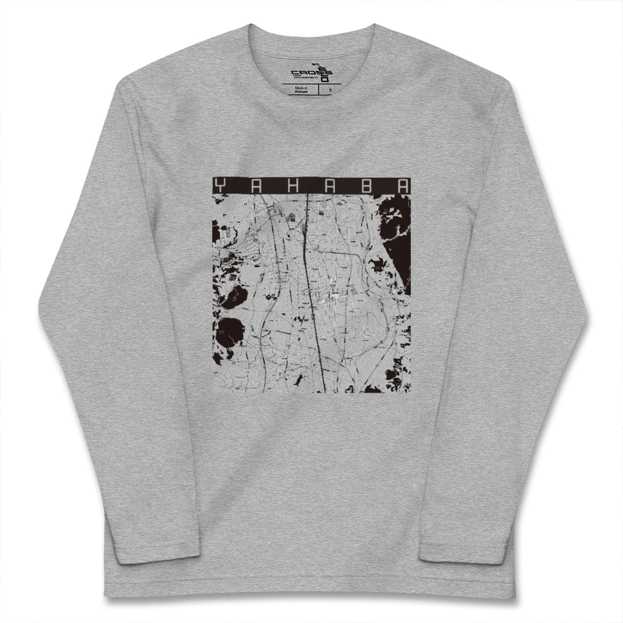 【矢巾(岩手県)】地図柄ロングスリーブTシャツ