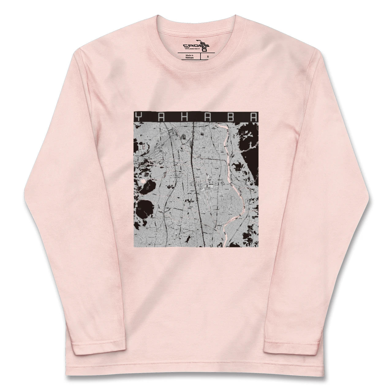 【矢巾(岩手県)】地図柄ロングスリーブTシャツ